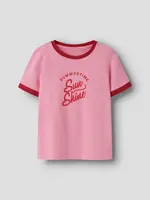 Name It Name It | NKFJEMILLA SS SH SLIM TOP BOX -  Pink Drink