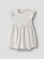 Lil’ Atelier Lil' Atelier | NBFGEO ber capsl loose body dress lil - Coconut Milk/ Plein Air