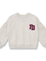 Petit Blush Petit Blush | Easy Sweater PB Logo | Grey Melange