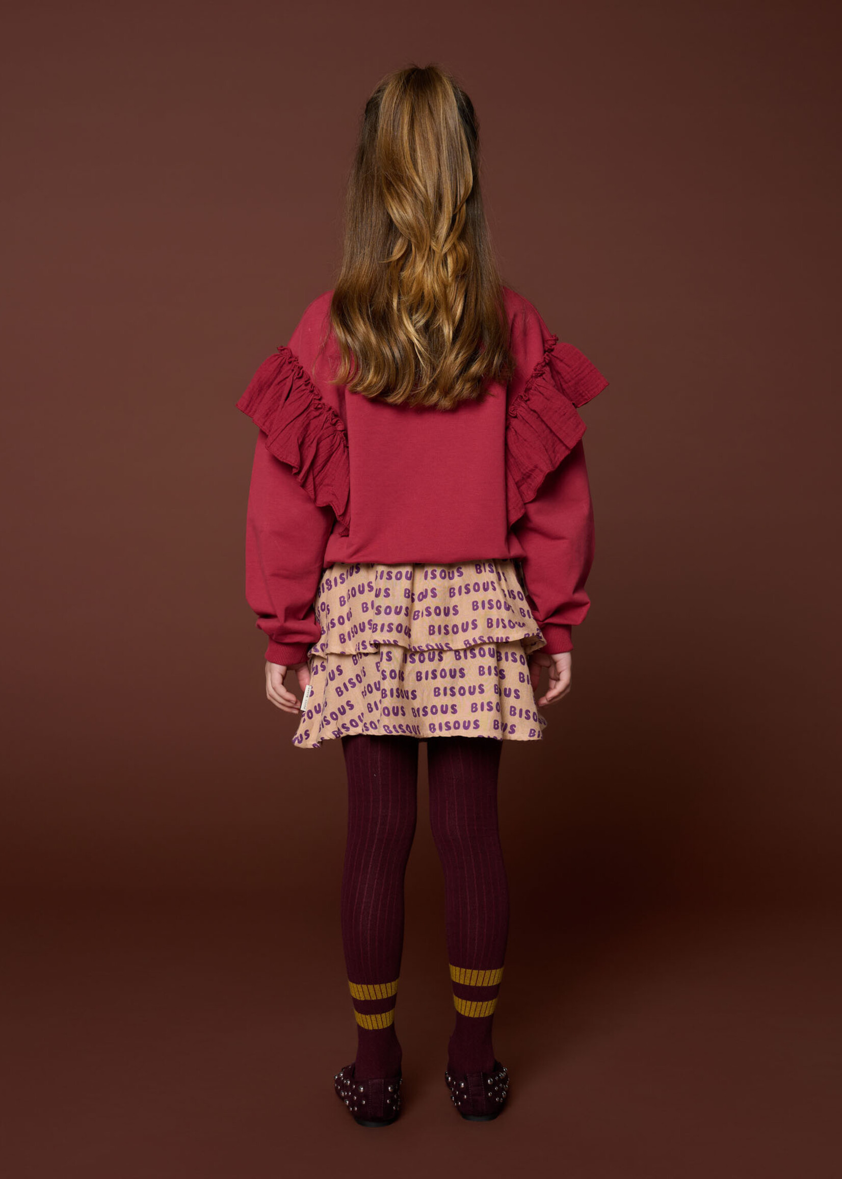 Petit Blush Petit Blush | Sweater Ruffles | Garnet