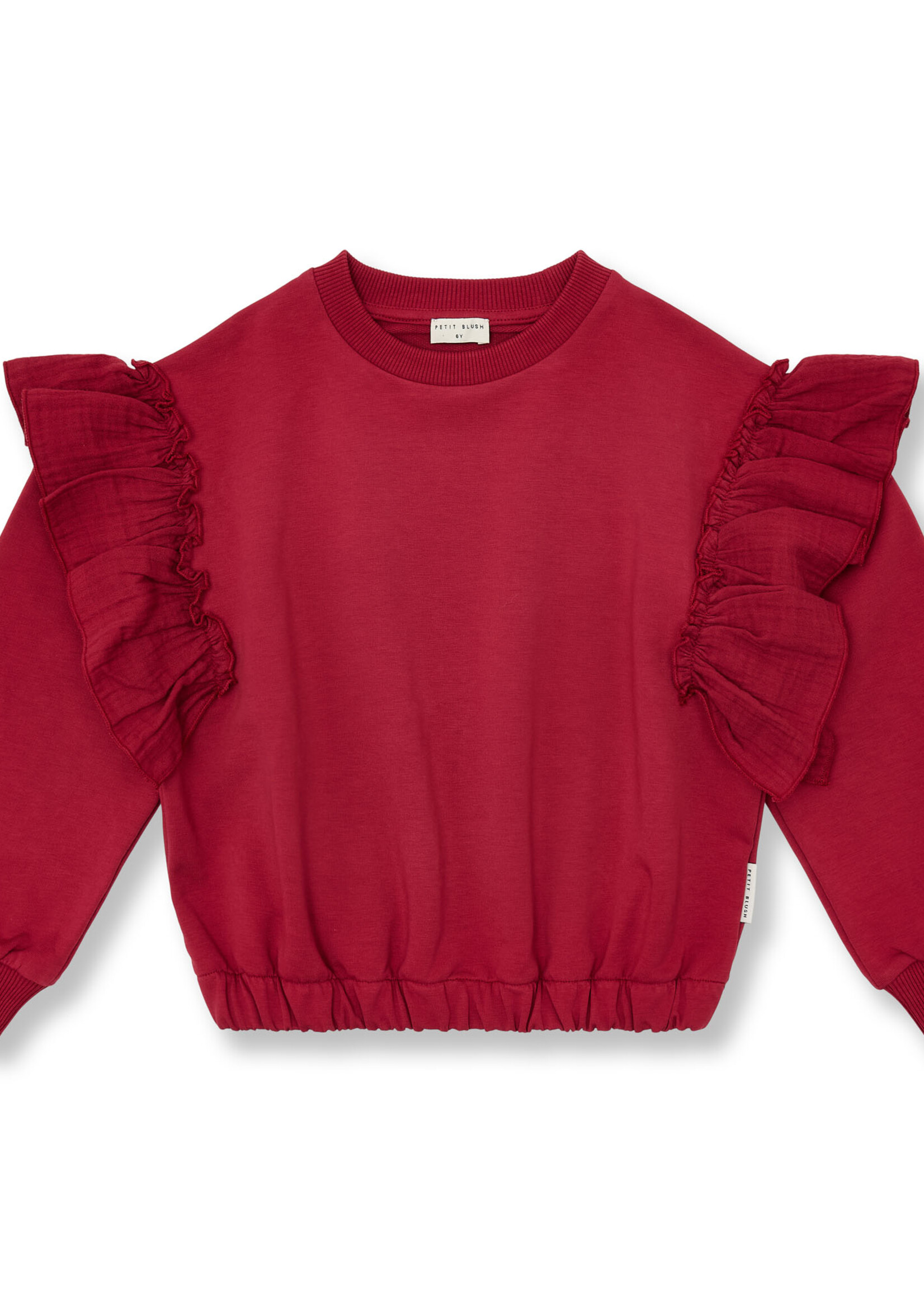Petit Blush Petit Blush | Sweater Ruffles | Garnet