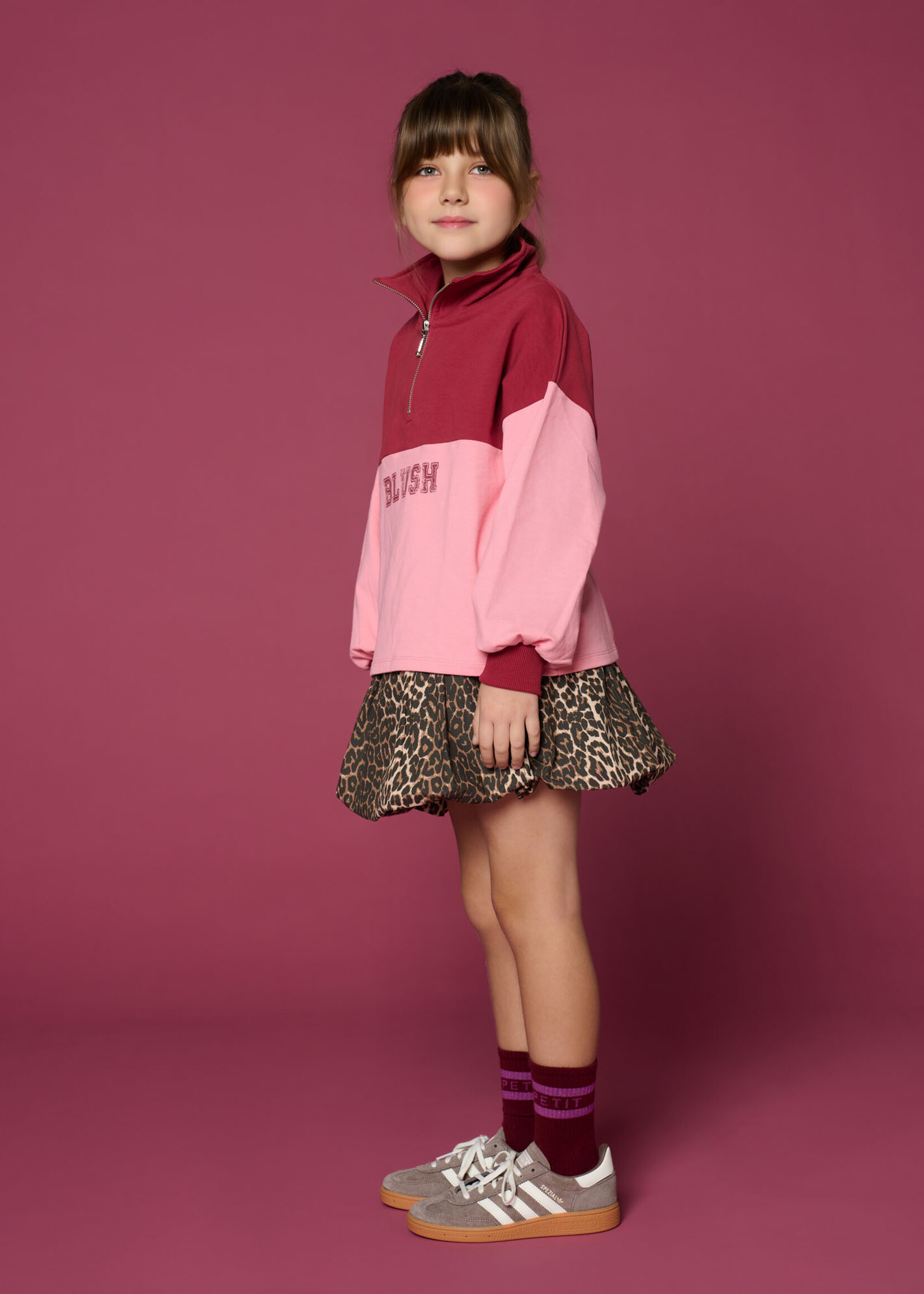 Petit Blush Petit Blush | Zipper Sweater Blush | Color Block