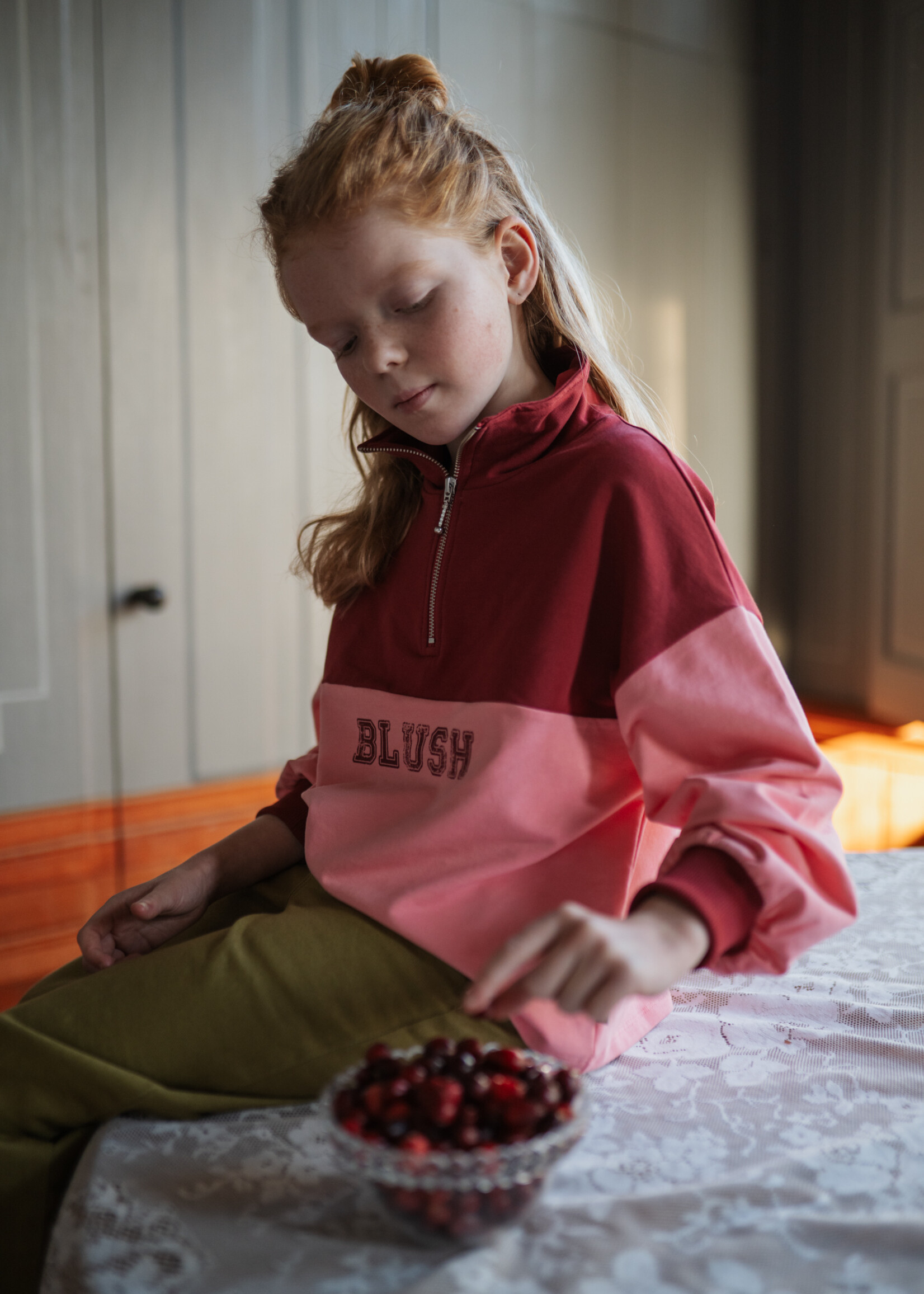 Petit Blush Petit Blush | Zipper Sweater Blush | Color Block