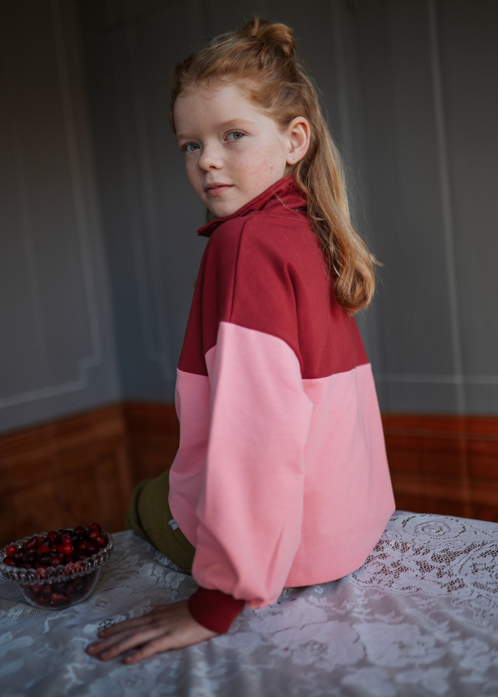 Petit Blush Petit Blush | Zipper Sweater Blush | Color Block