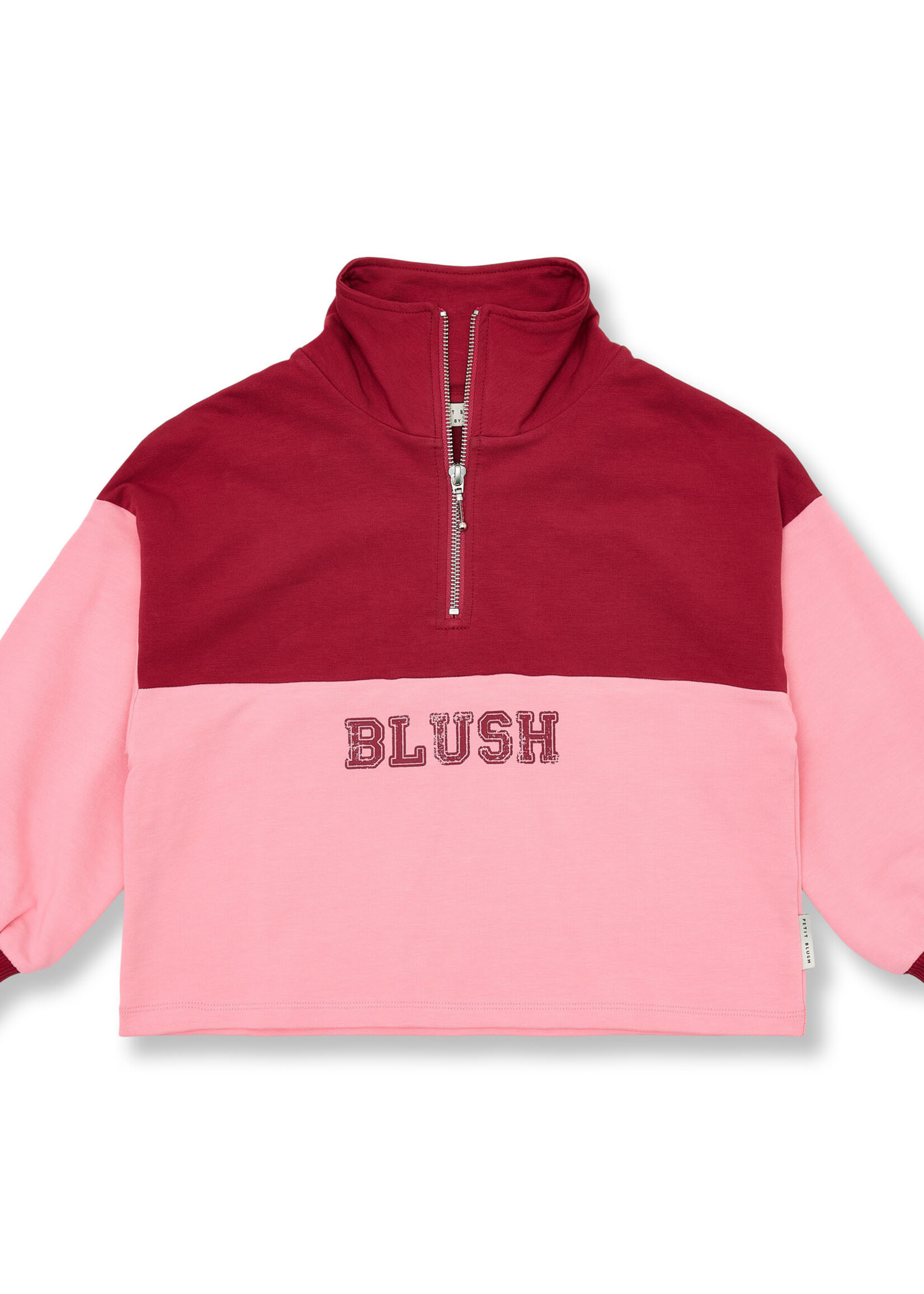 Petit Blush Petit Blush | Zipper Sweater Blush | Color Block