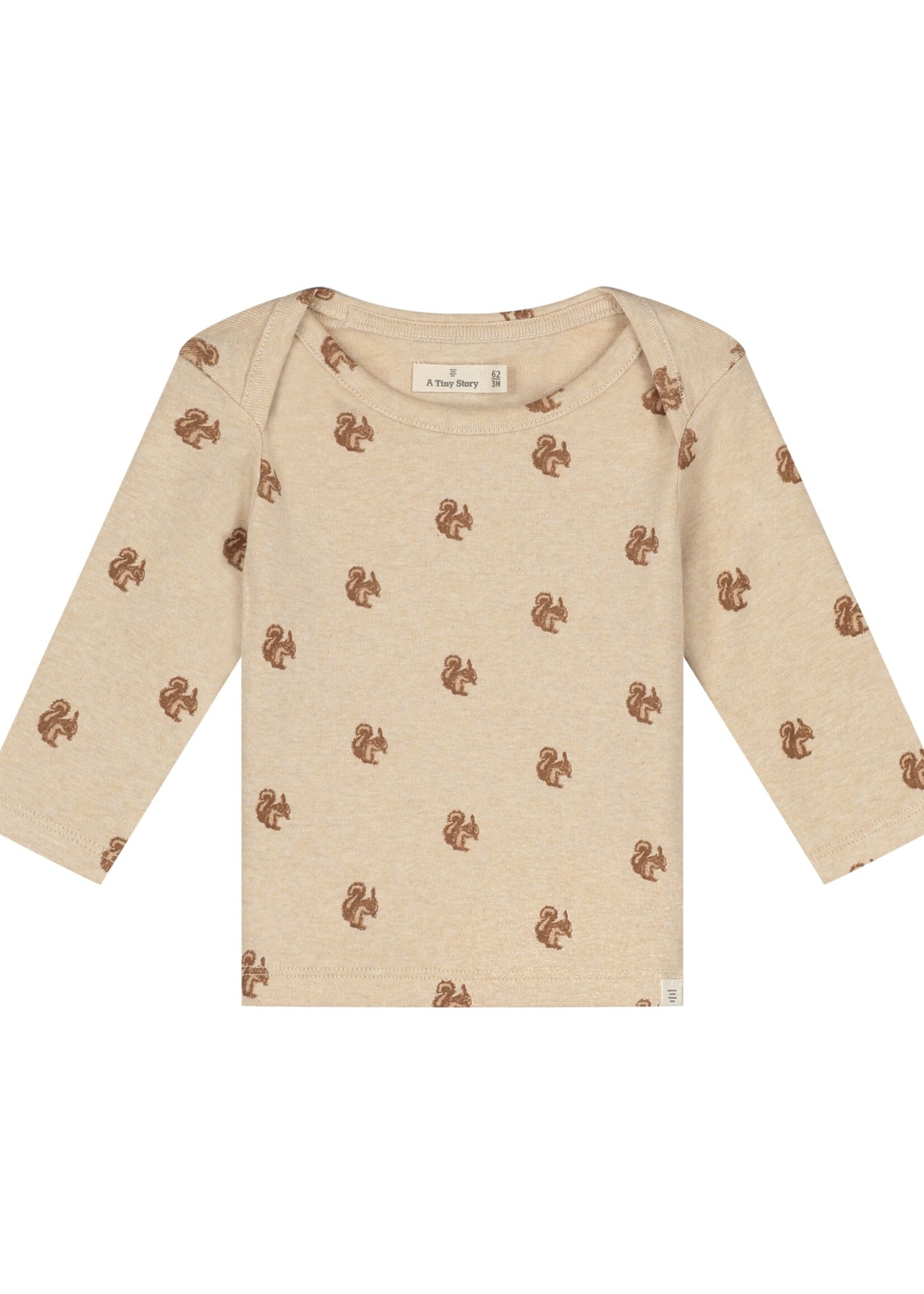 A Tiny Story A Tiny Story | baby t-shirt long sleeve - Beige melange