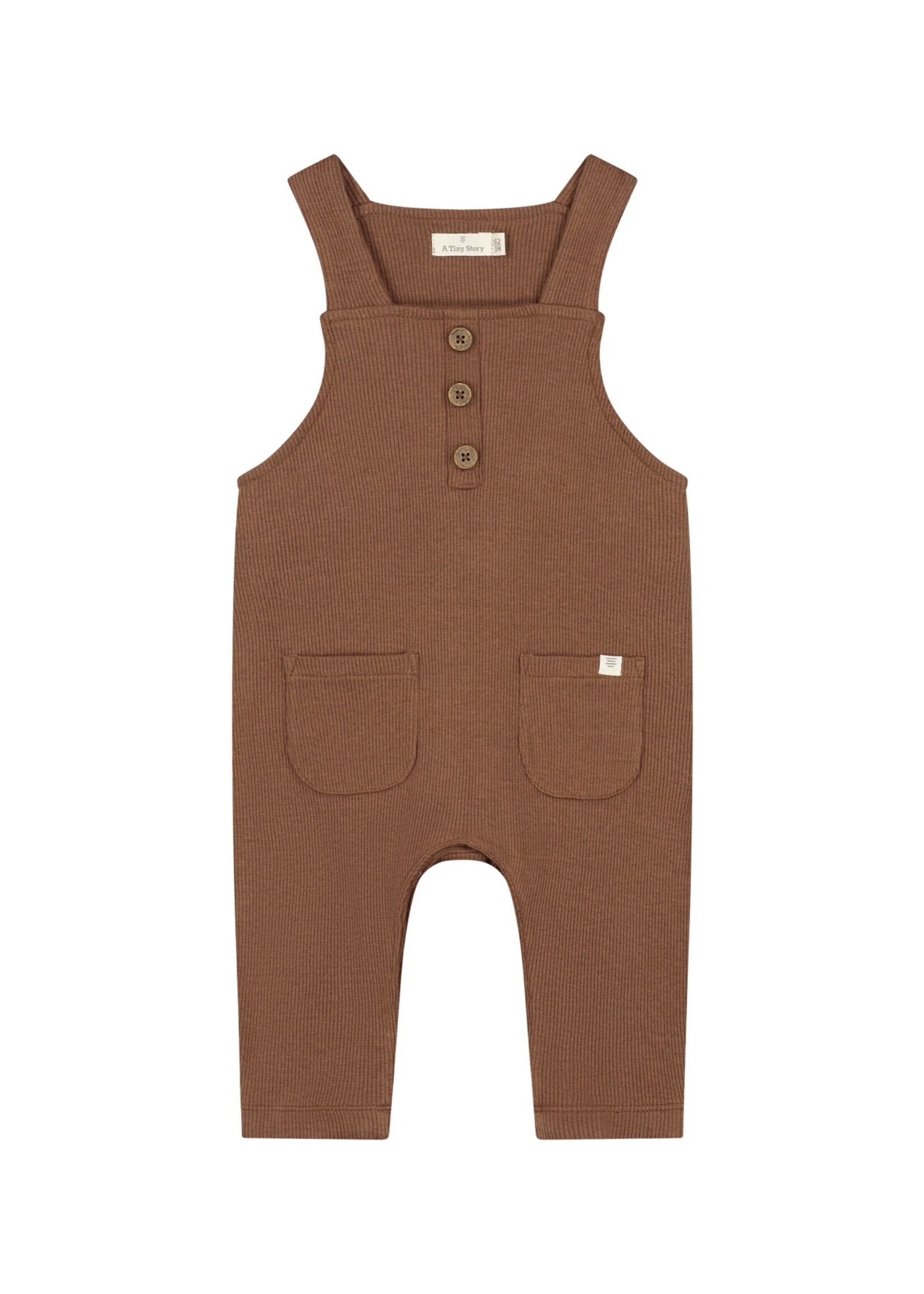 A Tiny Story A Tiny Story | baby dungaree - Coffee