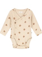 A Tiny Story A Tiny Story | baby romper long sleeve - Beige melange