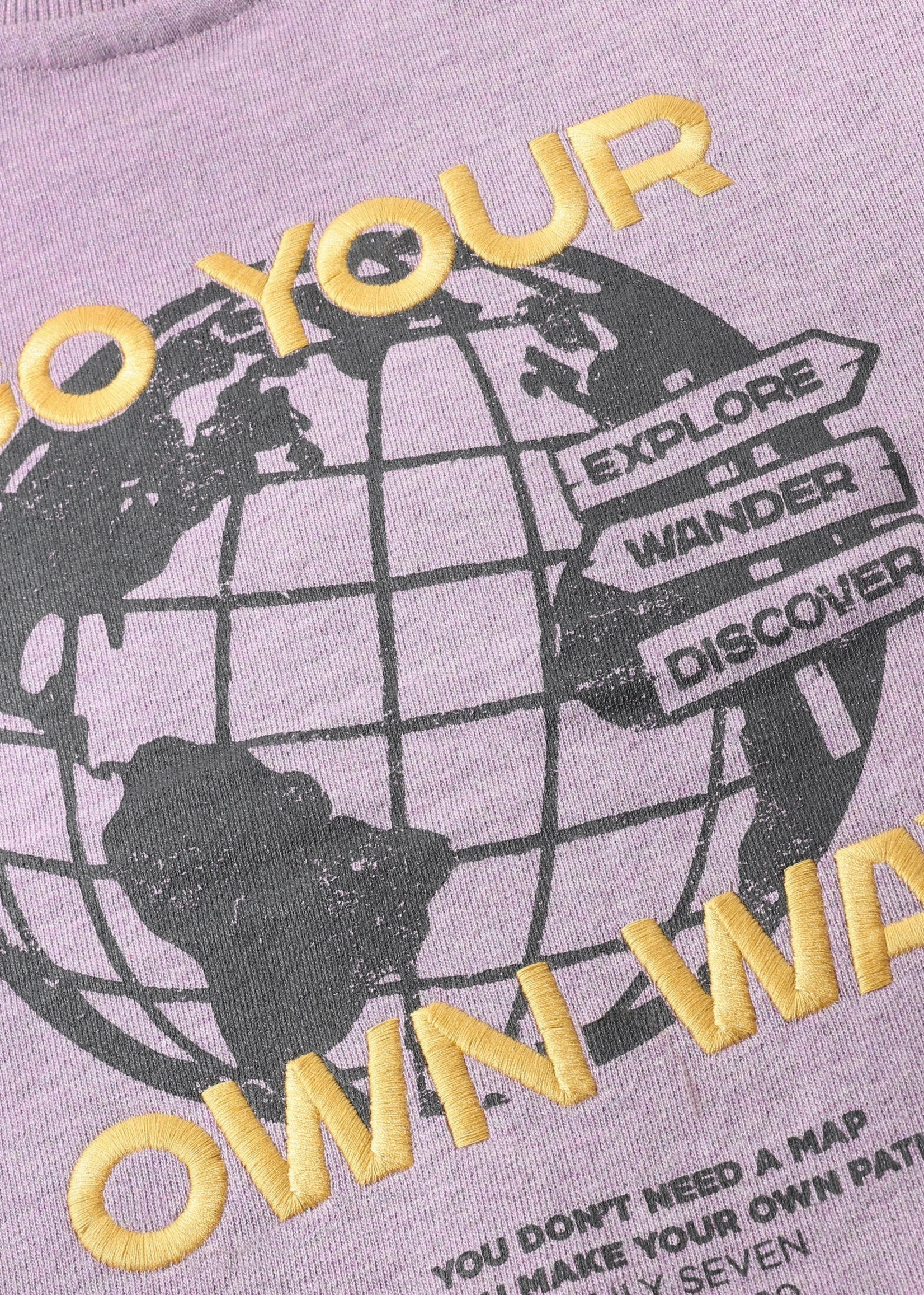 Daily7 Daily7 | Oversized Sweater Backprint – Purple