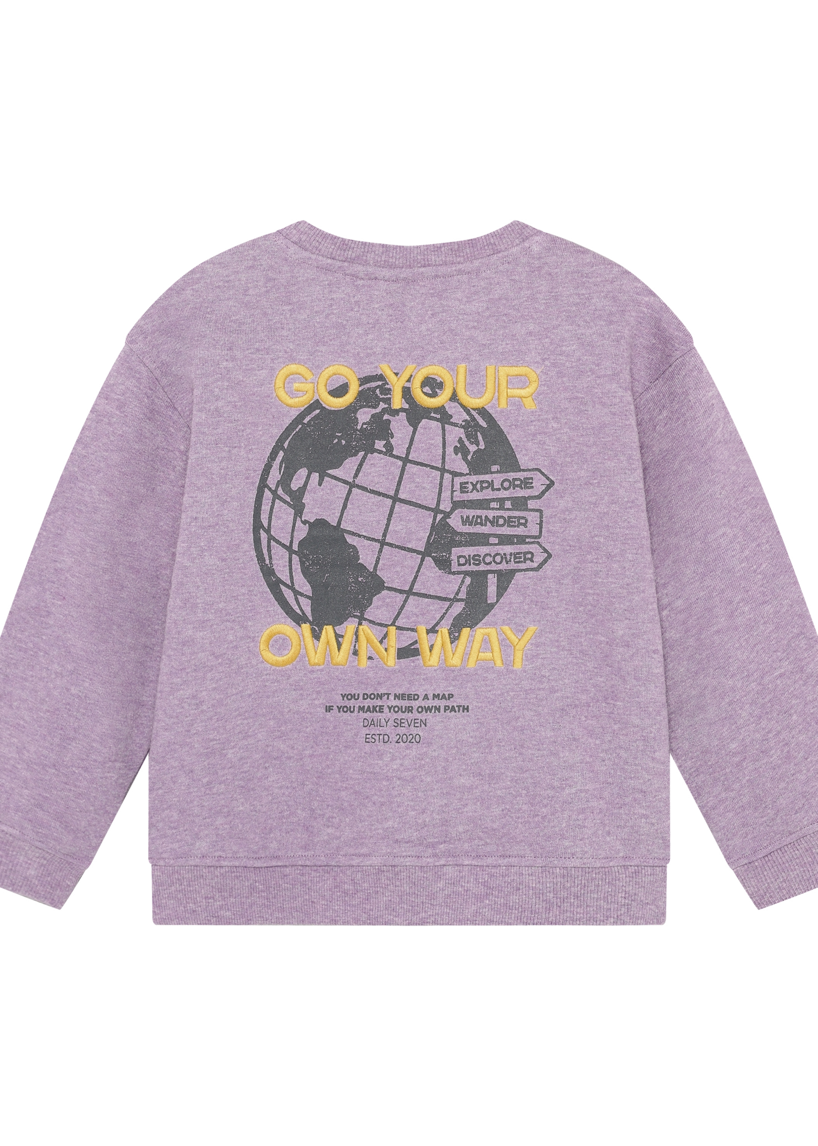 Daily7 Daily7 | Oversized Sweater Backprint – Purple