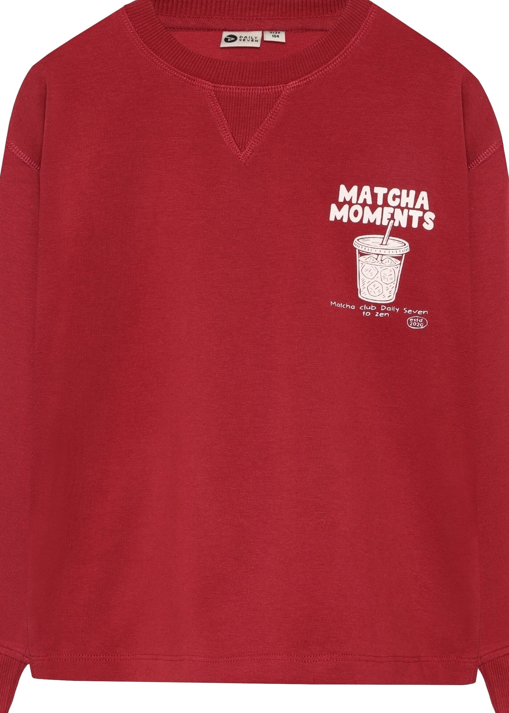 Daily7 Daily7 | T-shirt Longsleeve Chest print – Red
