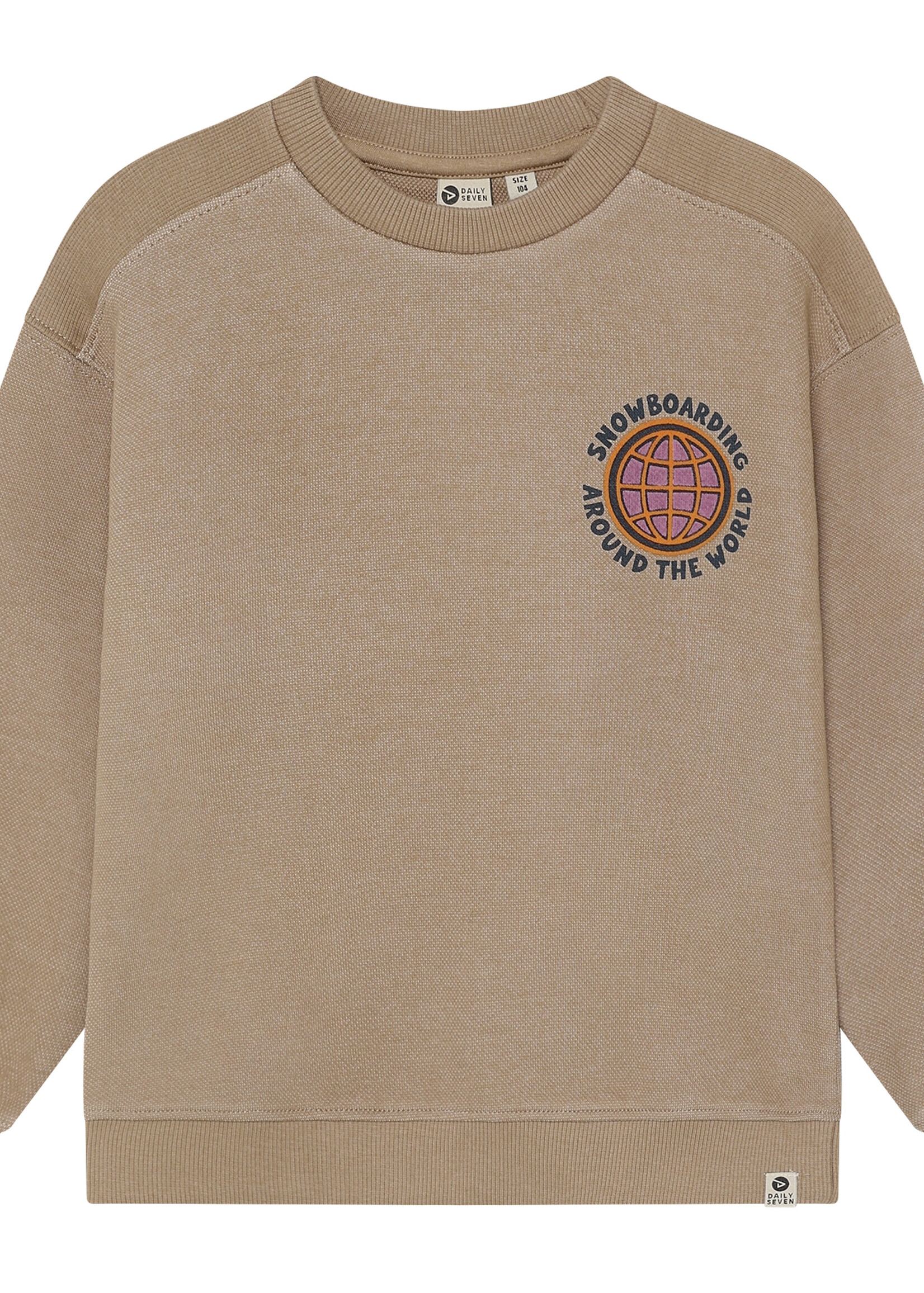 Daily7 Daily7 | Oversized Sweater Backprint – Brown