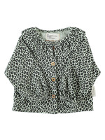 Piupiuchick Piupiuchick | Blouse w/ round collar | Mint green w/ animal print