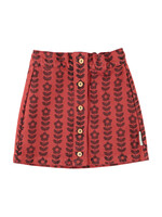 Piupiuchick Piupiuchick | short skirt | bordeaux w/ black flowers