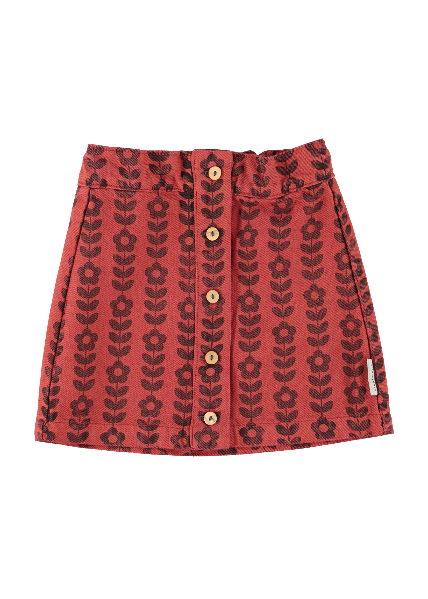Piupiuchick Piupiuchick | short skirt | bordeaux w/ black flowers