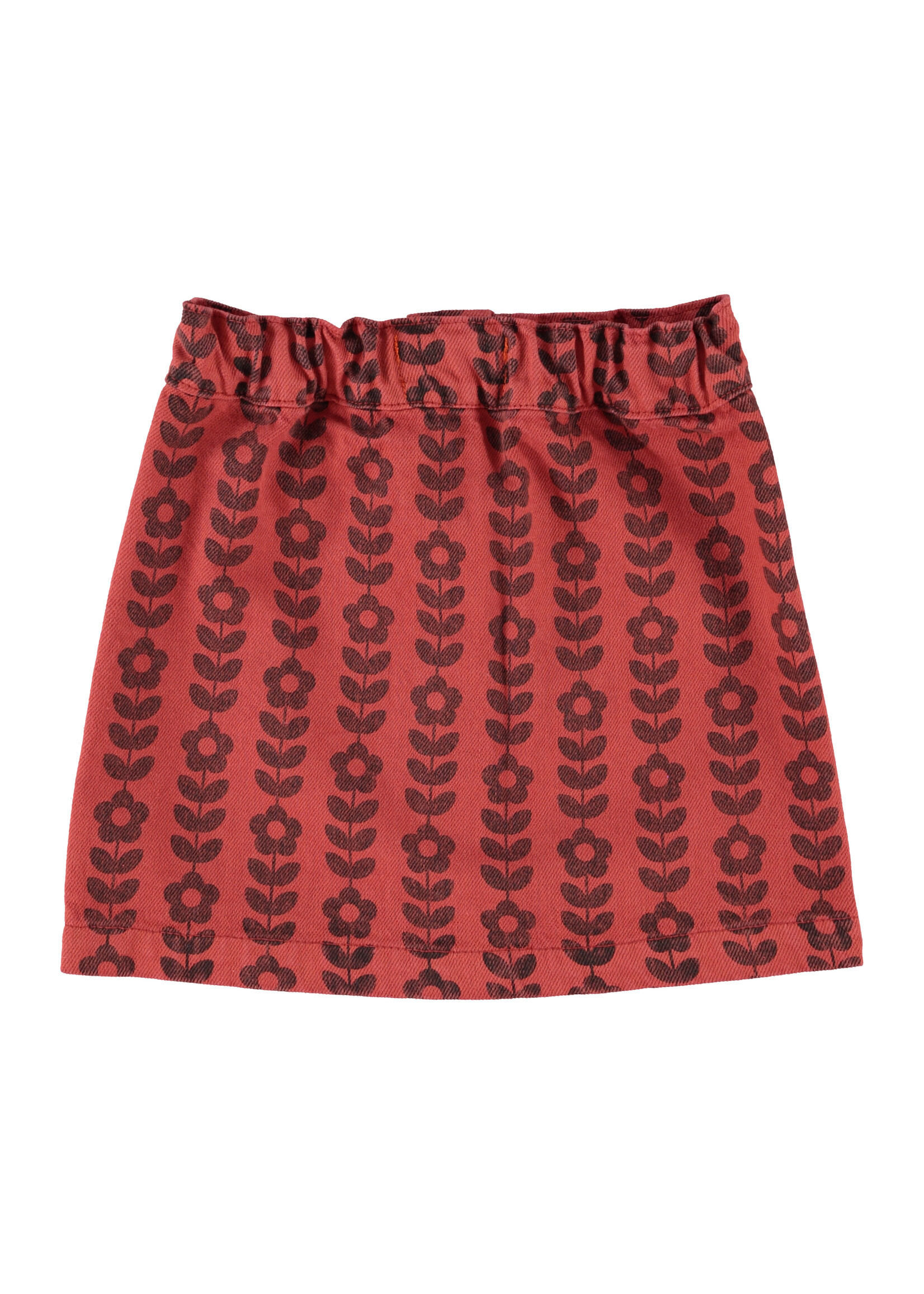 Piupiuchick Piupiuchick | short skirt | bordeaux w/ black flowers