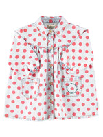 Piupiuchick Piupiuchick | short dress | light blue denim w/ red dots