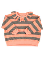 Piupiuchick Piupiuchick | terry cotton sweatshirt | light pink w/ double stripes