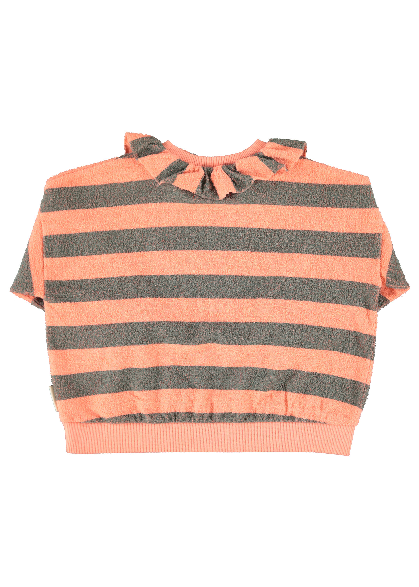 Piupiuchick Piupiuchick | terry cotton sweatshirt | light pink w/ double stripes