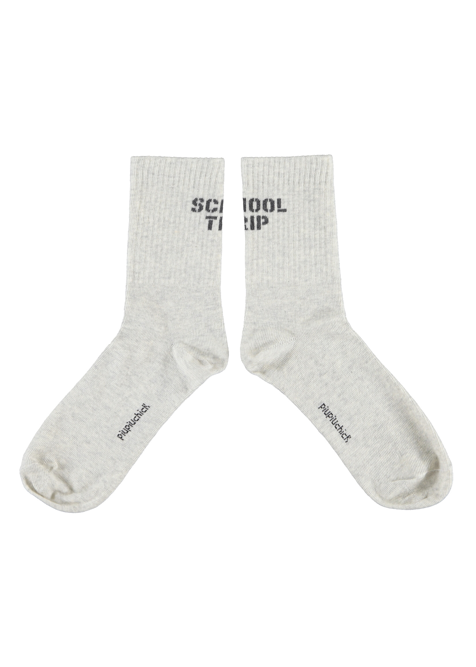 Piupiuchick Piupiuchick | socks | light grey w/ "school trip"