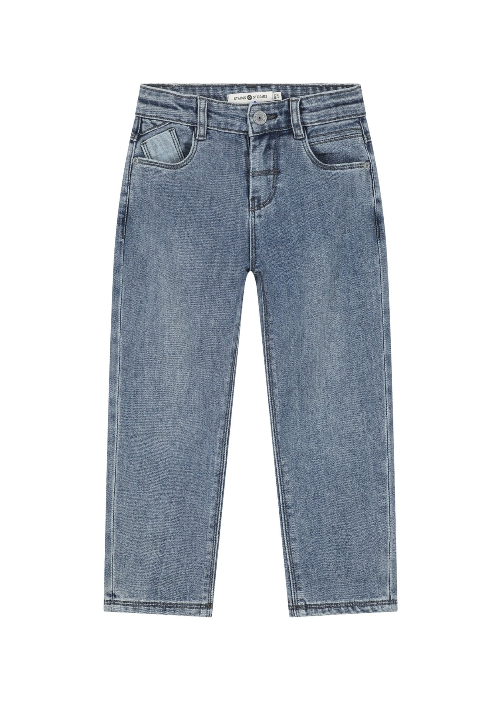 Stains & Stories  Stains & Stories | boys denim wide fit - Blue Blue Denim