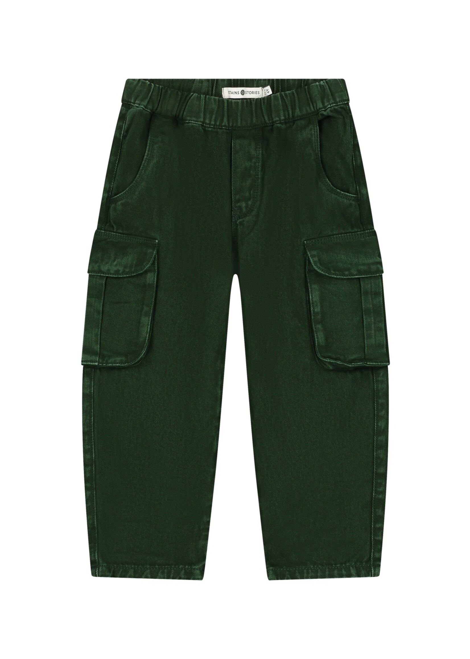 Stains & Stories  Stains & Stories | boys pants wide fit full elastic - Forest