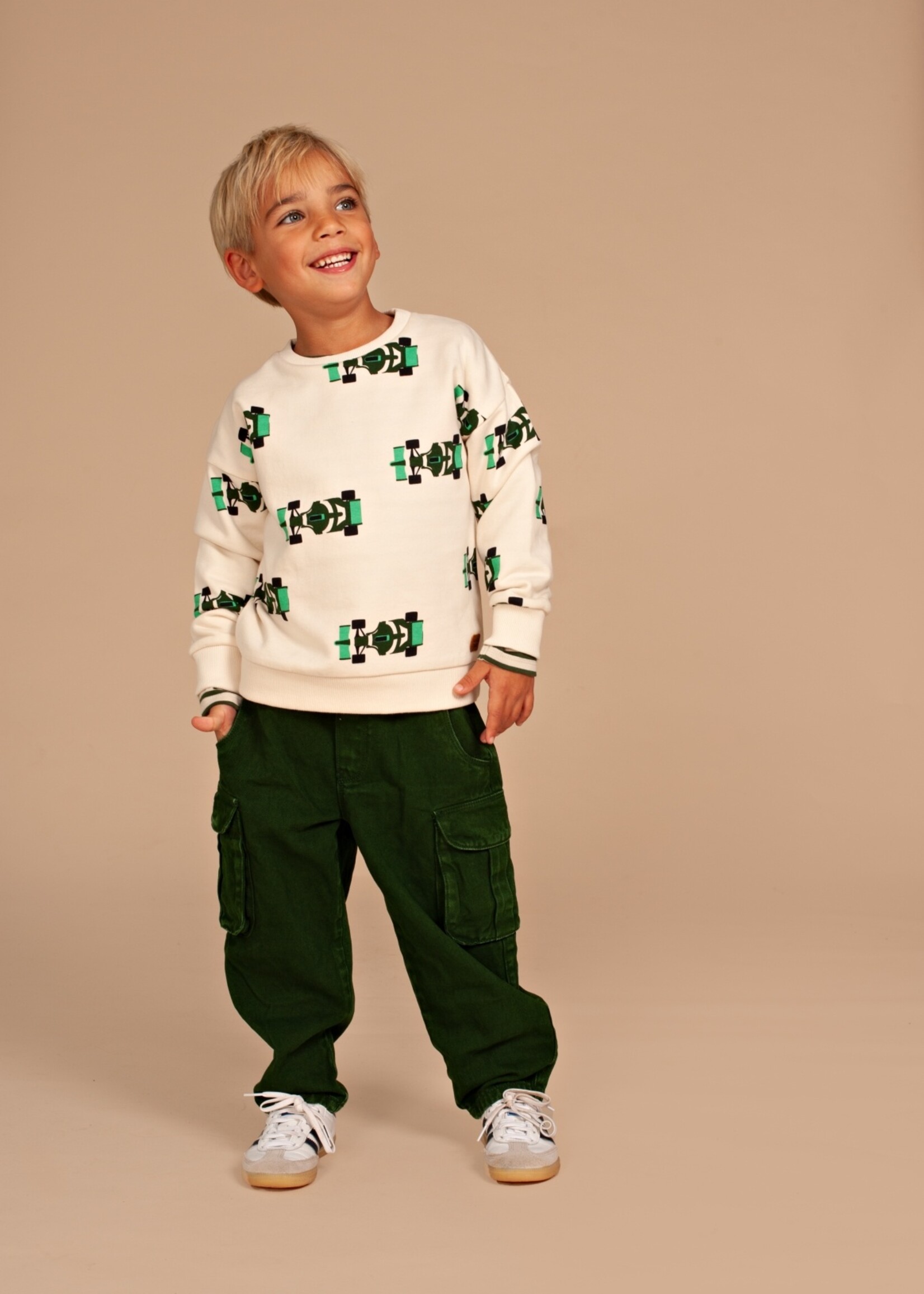 Stains & Stories  Stains & Stories | boys pants wide fit full elastic - Forest