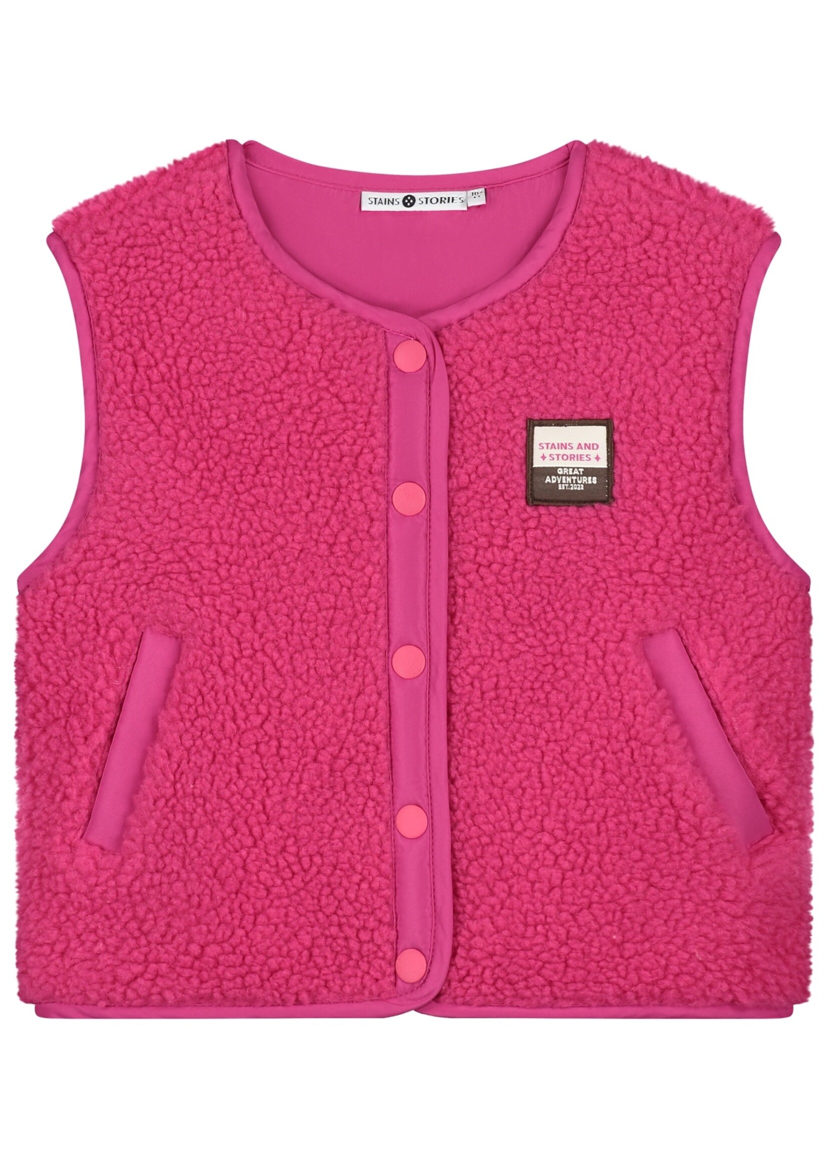 Stains & Stories  Stains & Stories | girls teddy gilet - Magenta