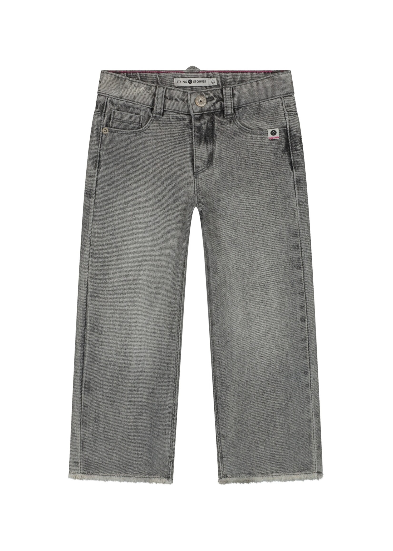 Stains & Stories  Stains & Stories | girls wide leg pants - Mid Grey Denim