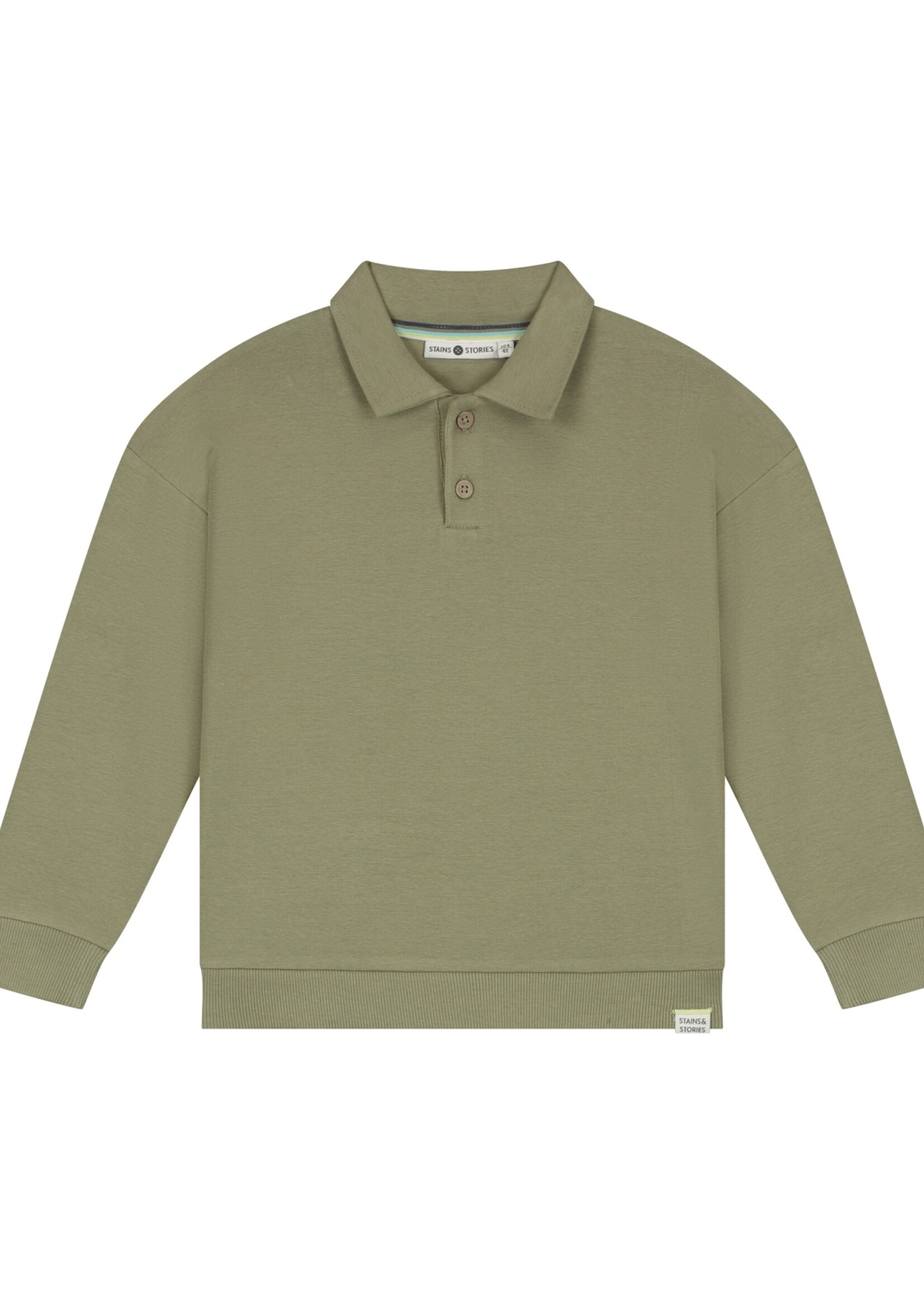 Stains & Stories  Stains & Stories | boys polo long sleeve – Army