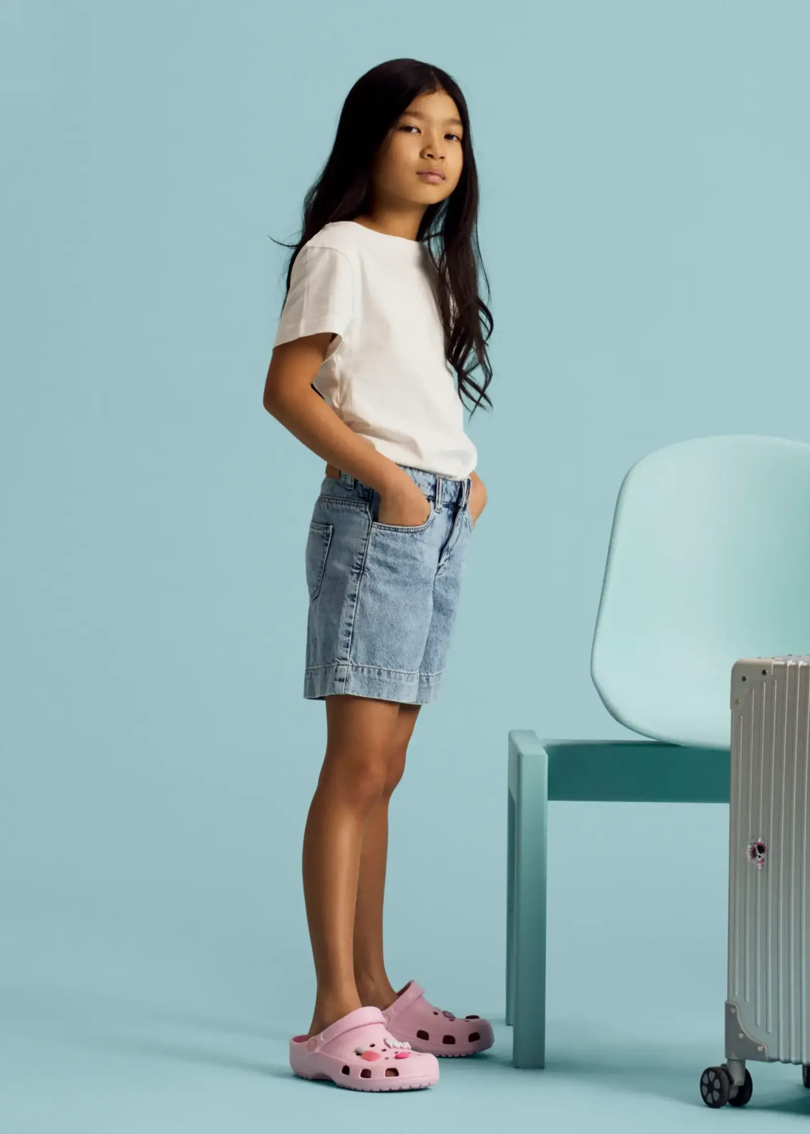 Name It Name it | NKFROSE dnm long shorts 2072-MJ J - Light Blue Bleached Denim