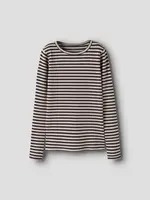 Name It Name It | NKFSURAJA ZSL LS TOP NOOS - Black Coffee/ White Peyote