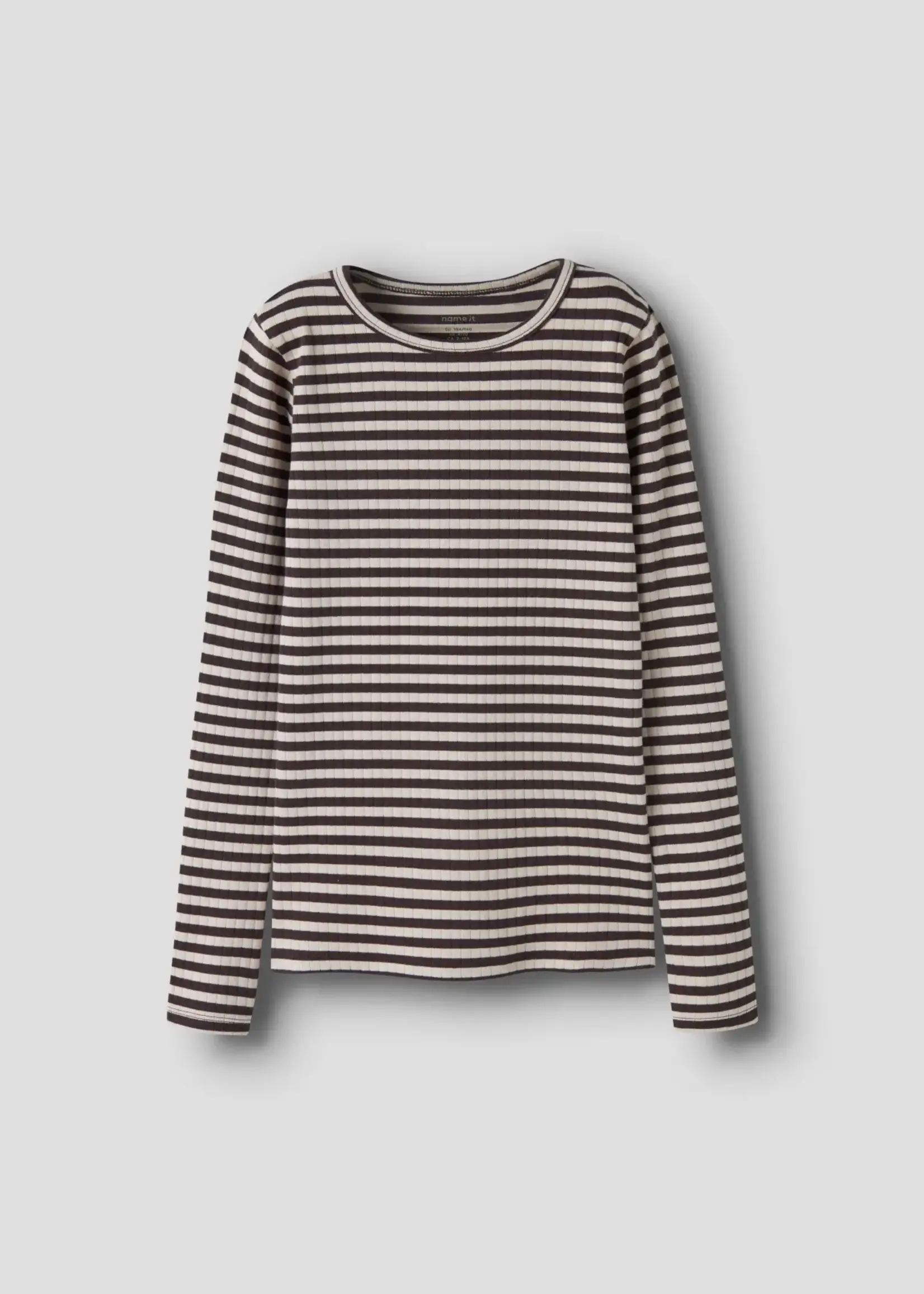 Name It Name It | NKFSURAJA ZSL LS TOP NOOS - Black Coffee/ White Peyote
