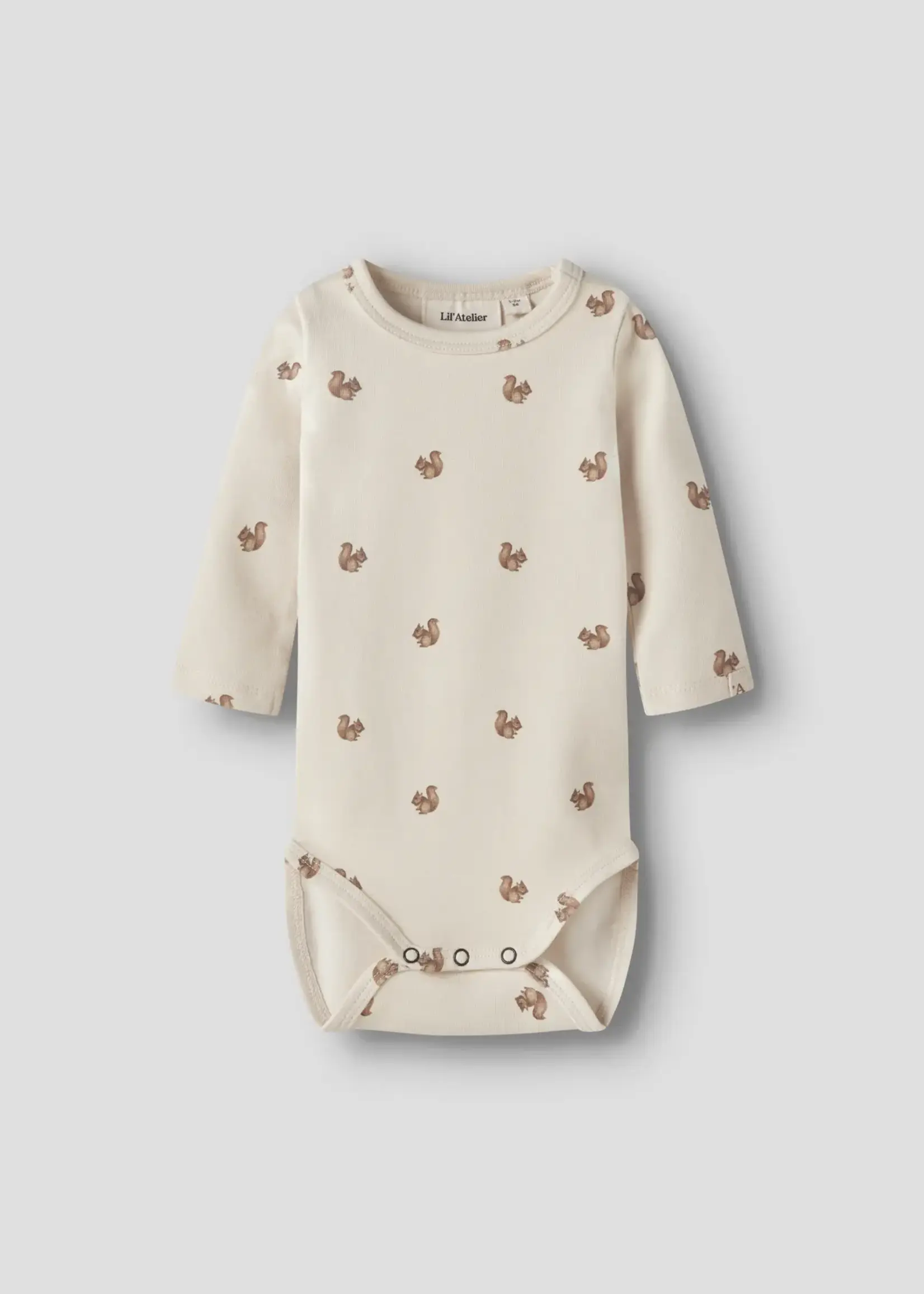 Lil’ Atelier Lil' Atelier | NBNLAYO KIM LS SLIM BODY LIL NOOS -  Turtledove/Squirrel