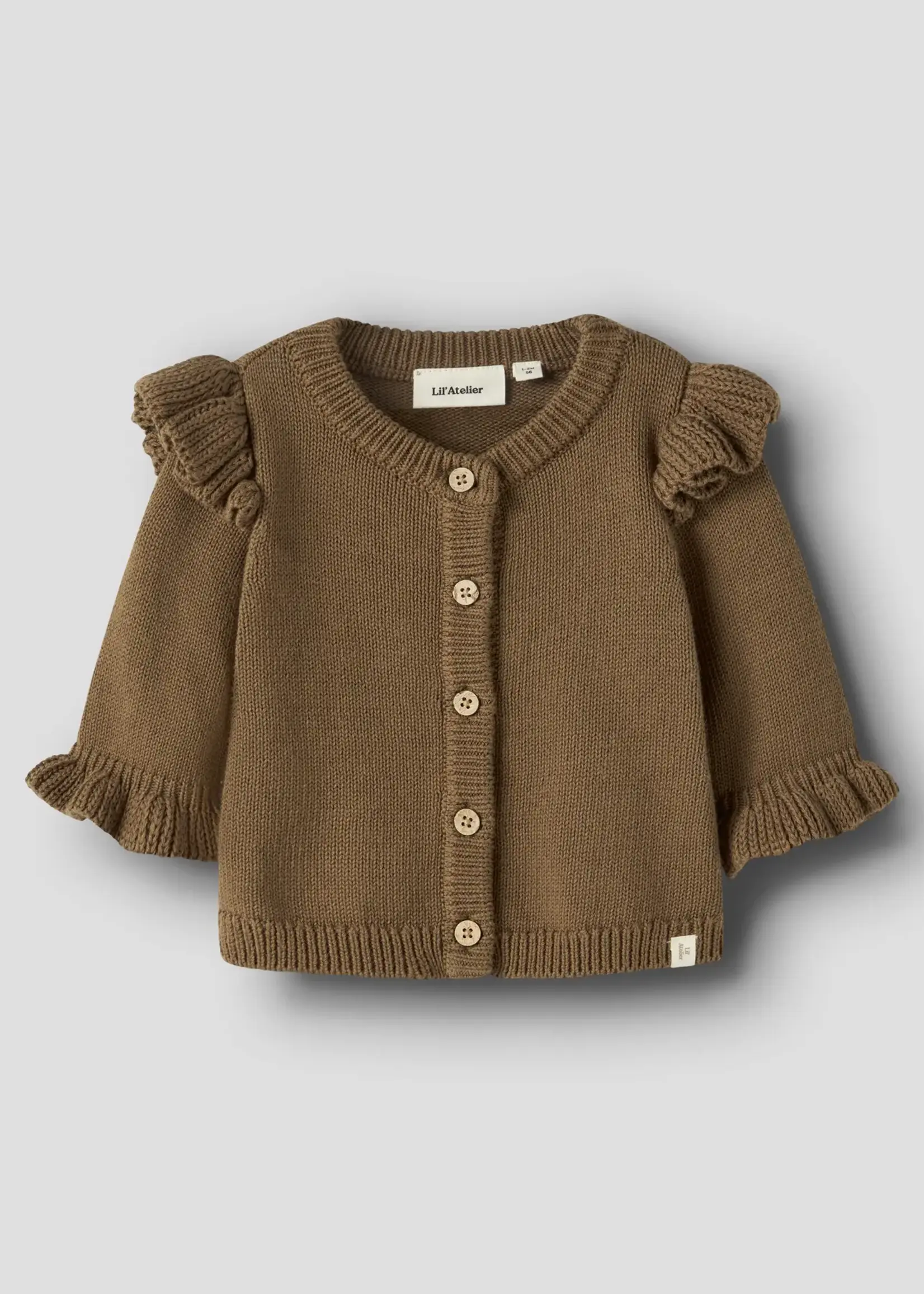 Lil’ Atelier Lil' Atelier | NBFKOPA LS KNIT CARD LIL - Kangaroo
