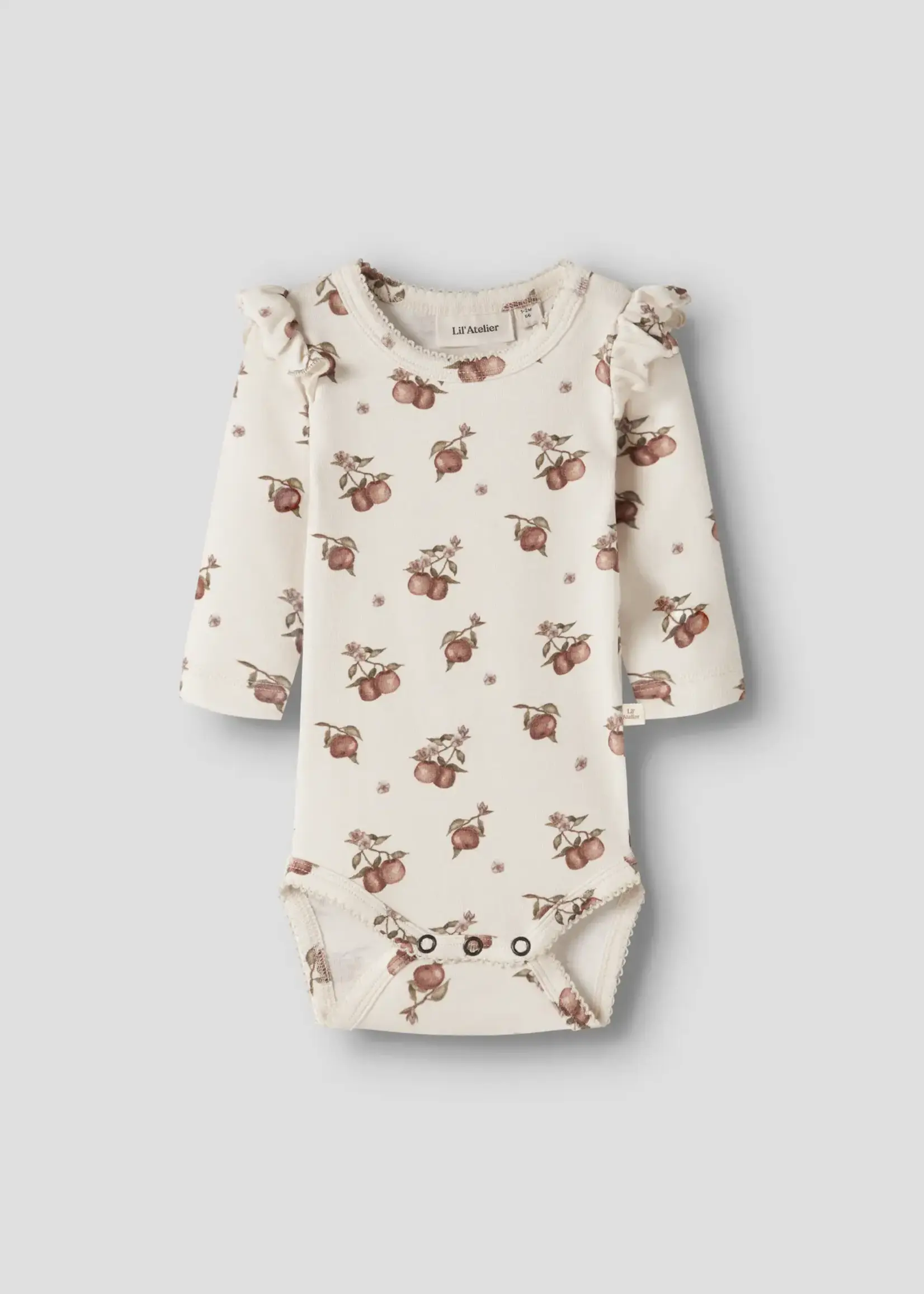 Lil’ Atelier Lil' Atelier | NBFGAYO KEP LS SLIM BODY LIL - Turtledove/Apple