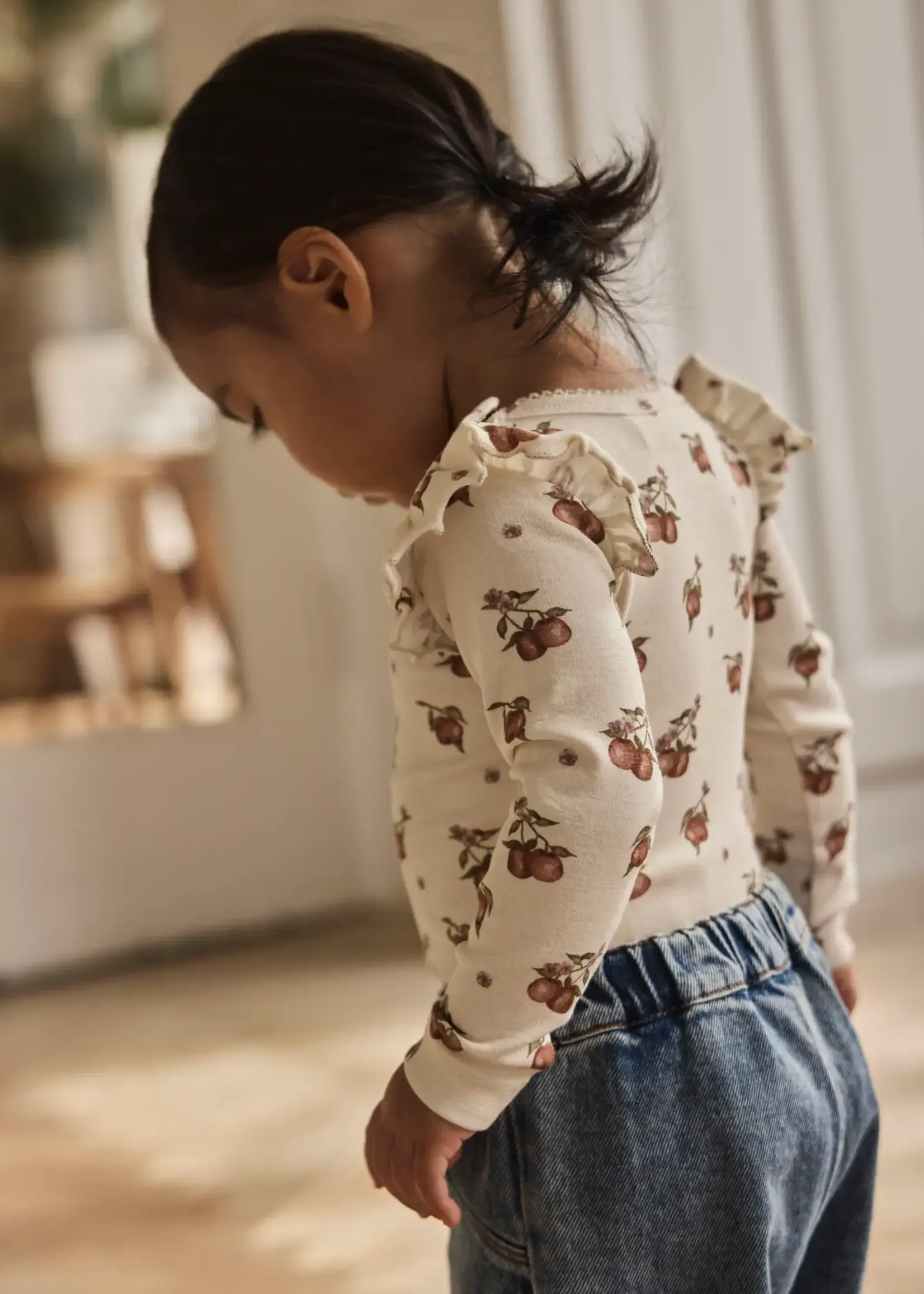 Lil’ Atelier Lil' Atelier | NBFGAYO KEP LS SLIM BODY LIL - Turtledove/Apple