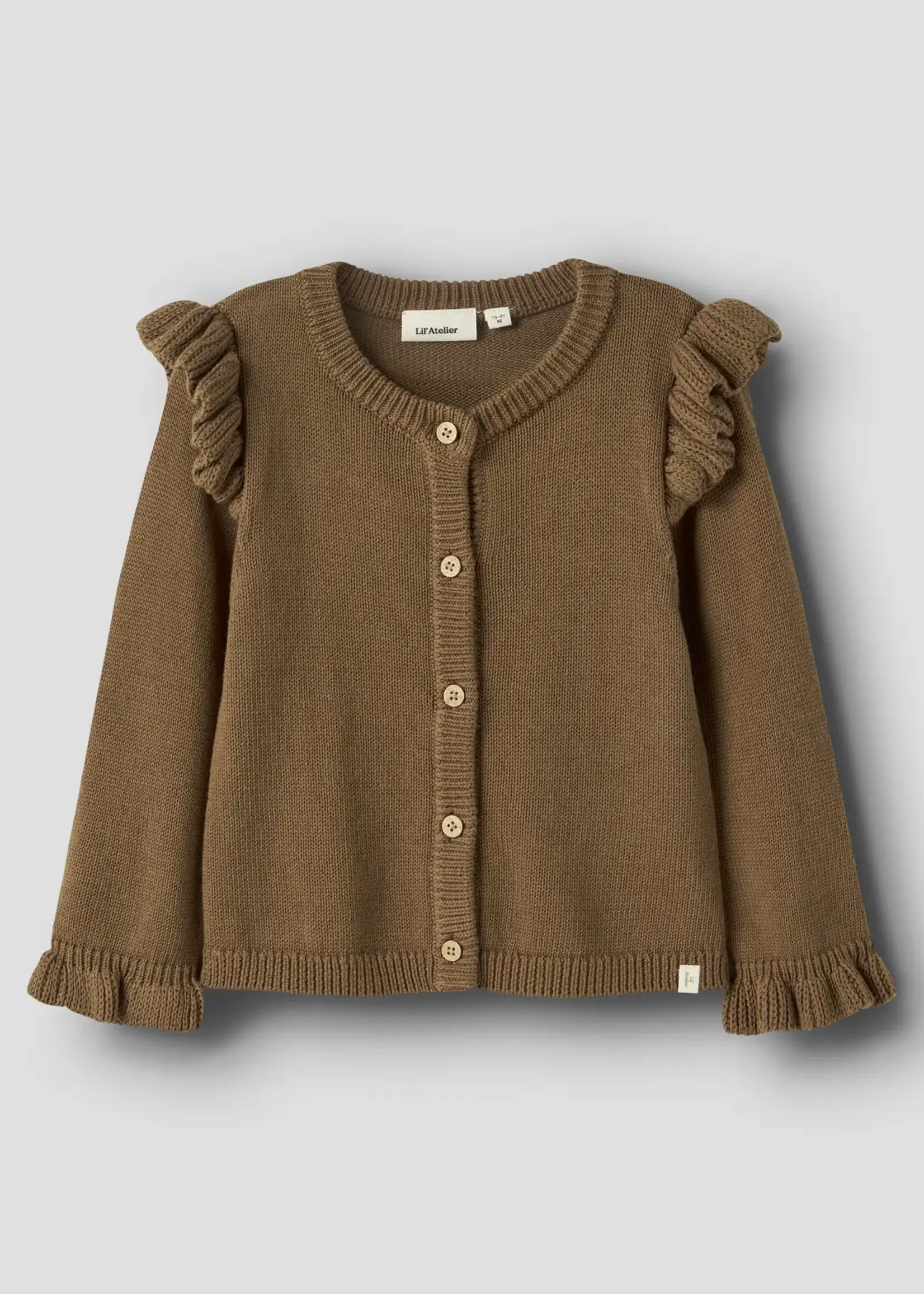 Lil’ Atelier Lil' Atelier | NMFKOPA LS KNIT CARD LIL - Kangaroo