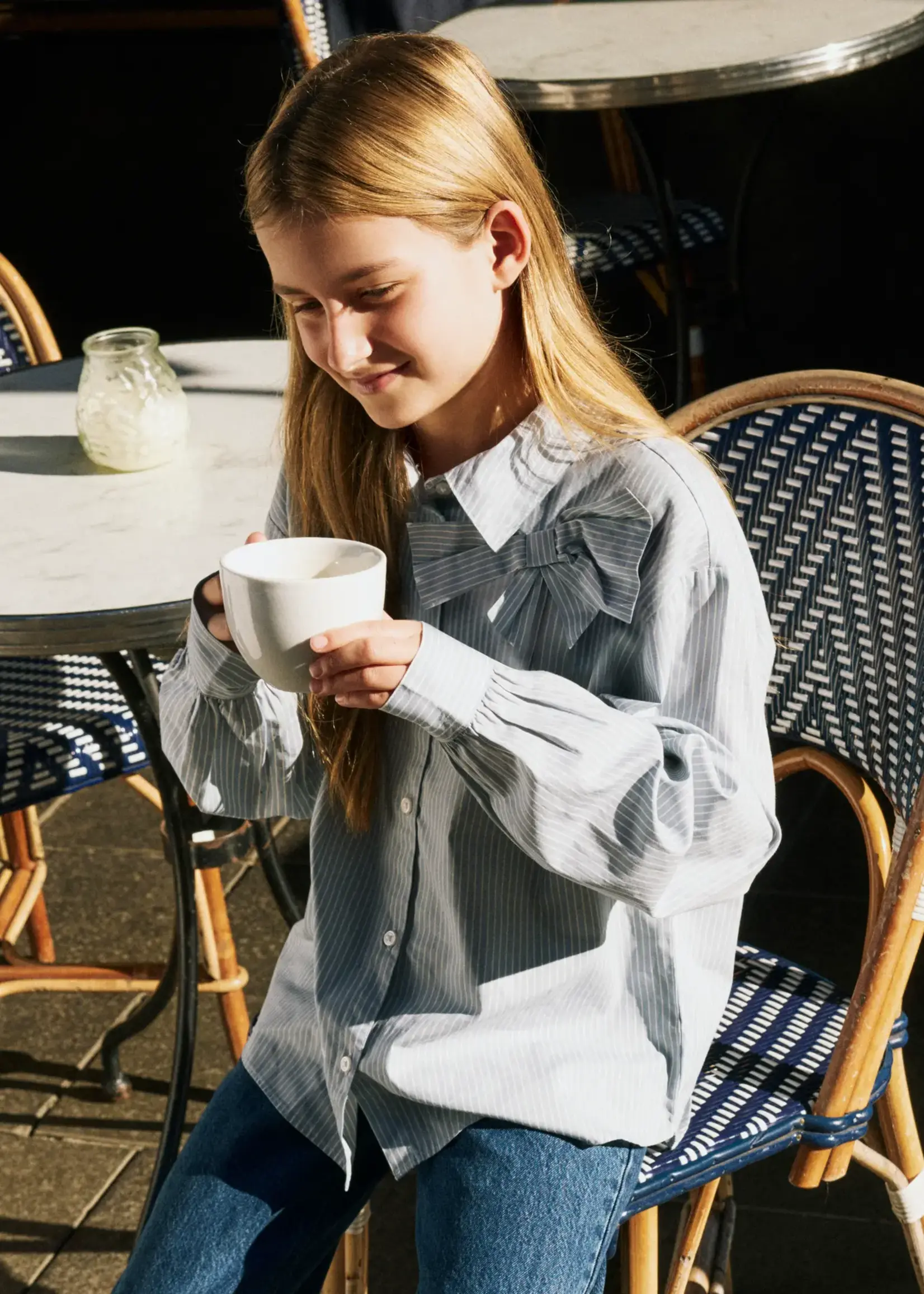 Name It Name it | NKFKAMESA ls rlx shirt - Subdued Blue / Antique wh