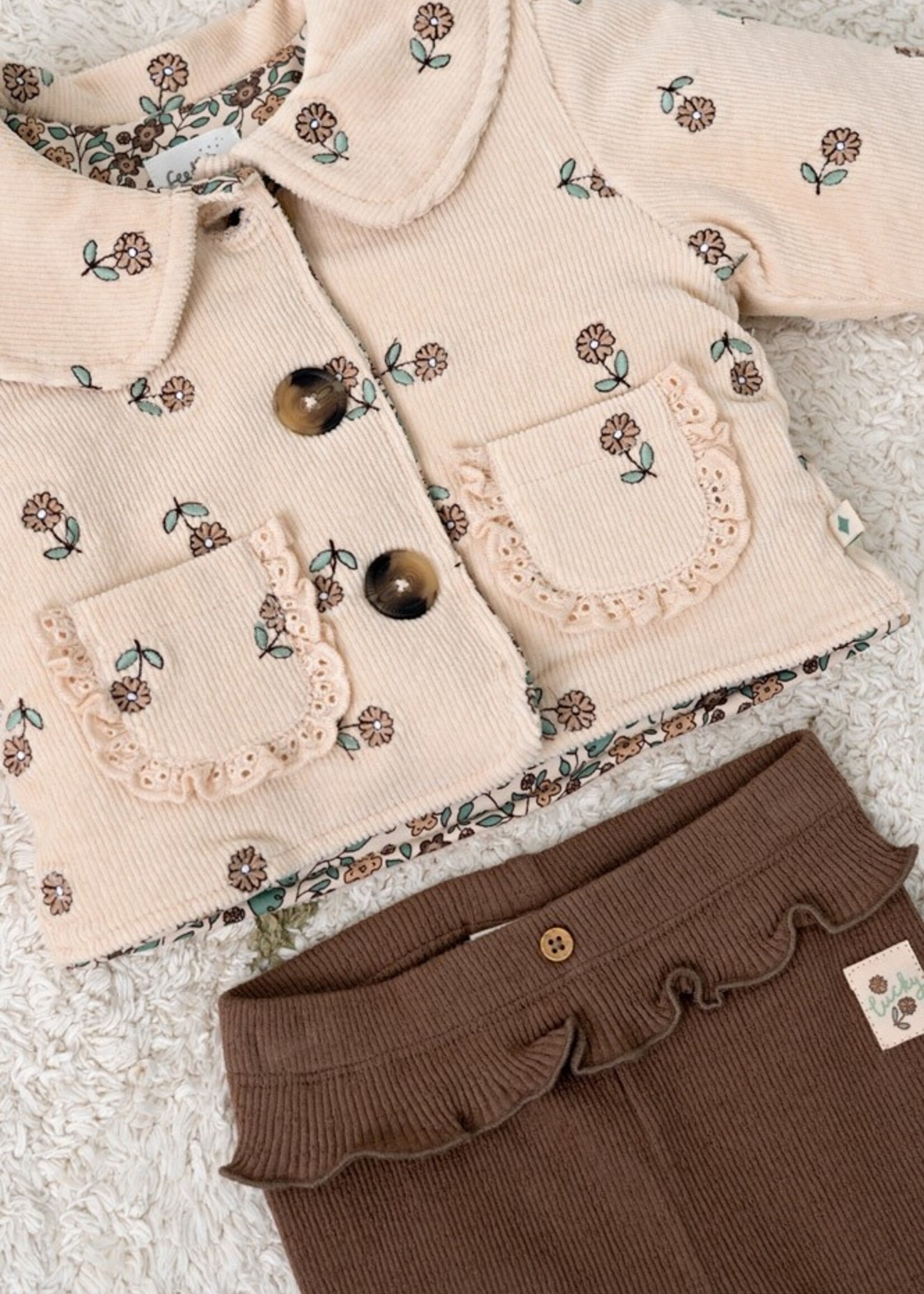Feetje Feetje | Legging pointelle rib - Lucky Bloombird