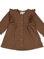 Feetje Feetje | Jurk pointelle rib AOP -  Lucky Bloombird