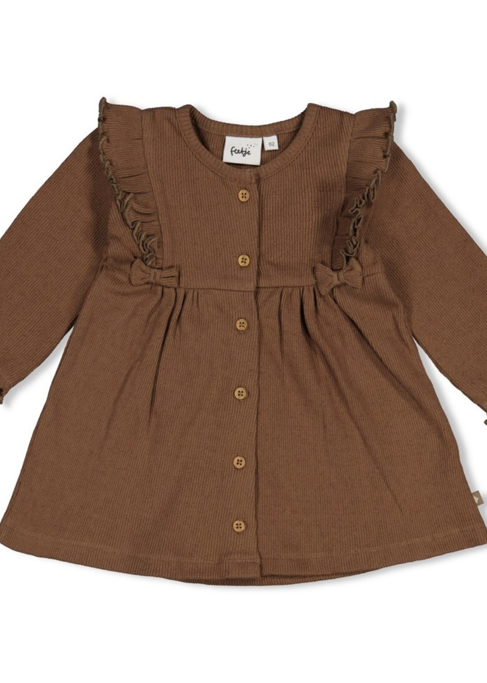 Feetje Feetje | Jurk pointelle rib AOP -  Lucky Bloombird