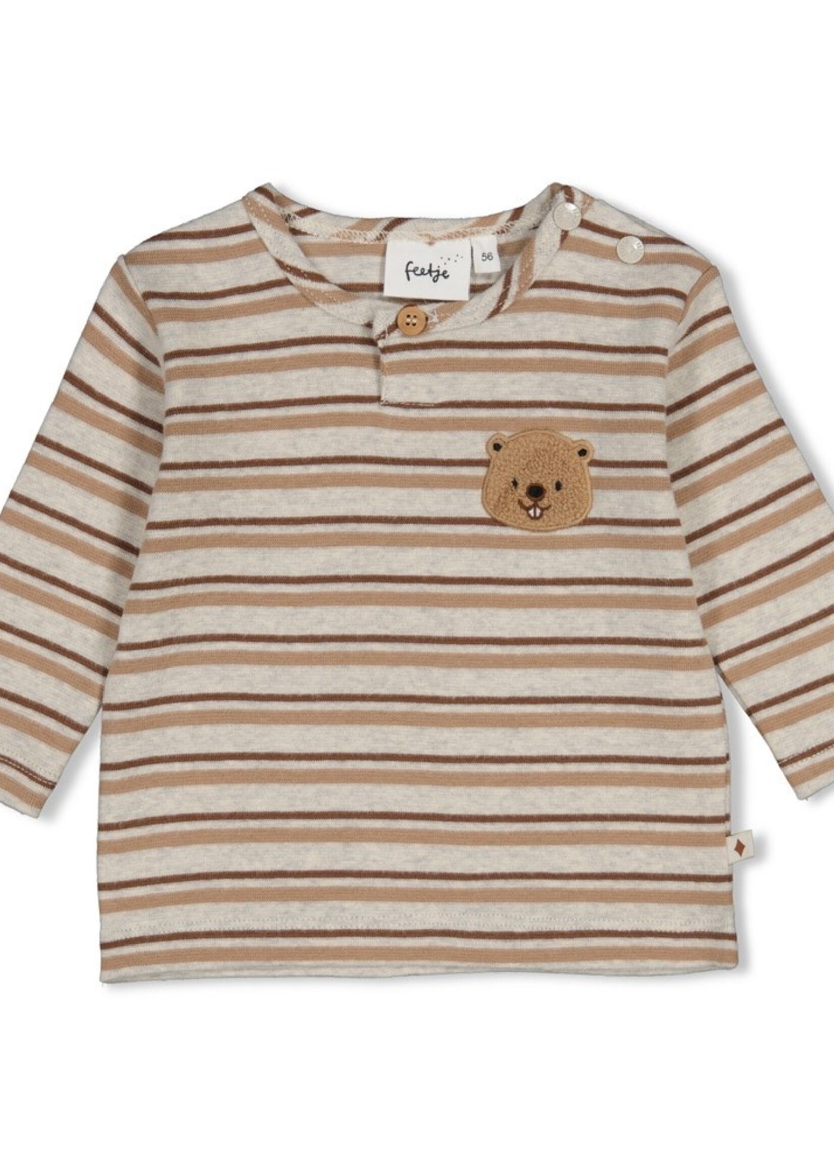 Feetje Feetje | Longsleeve rib met streep - Tiny Timber Tales