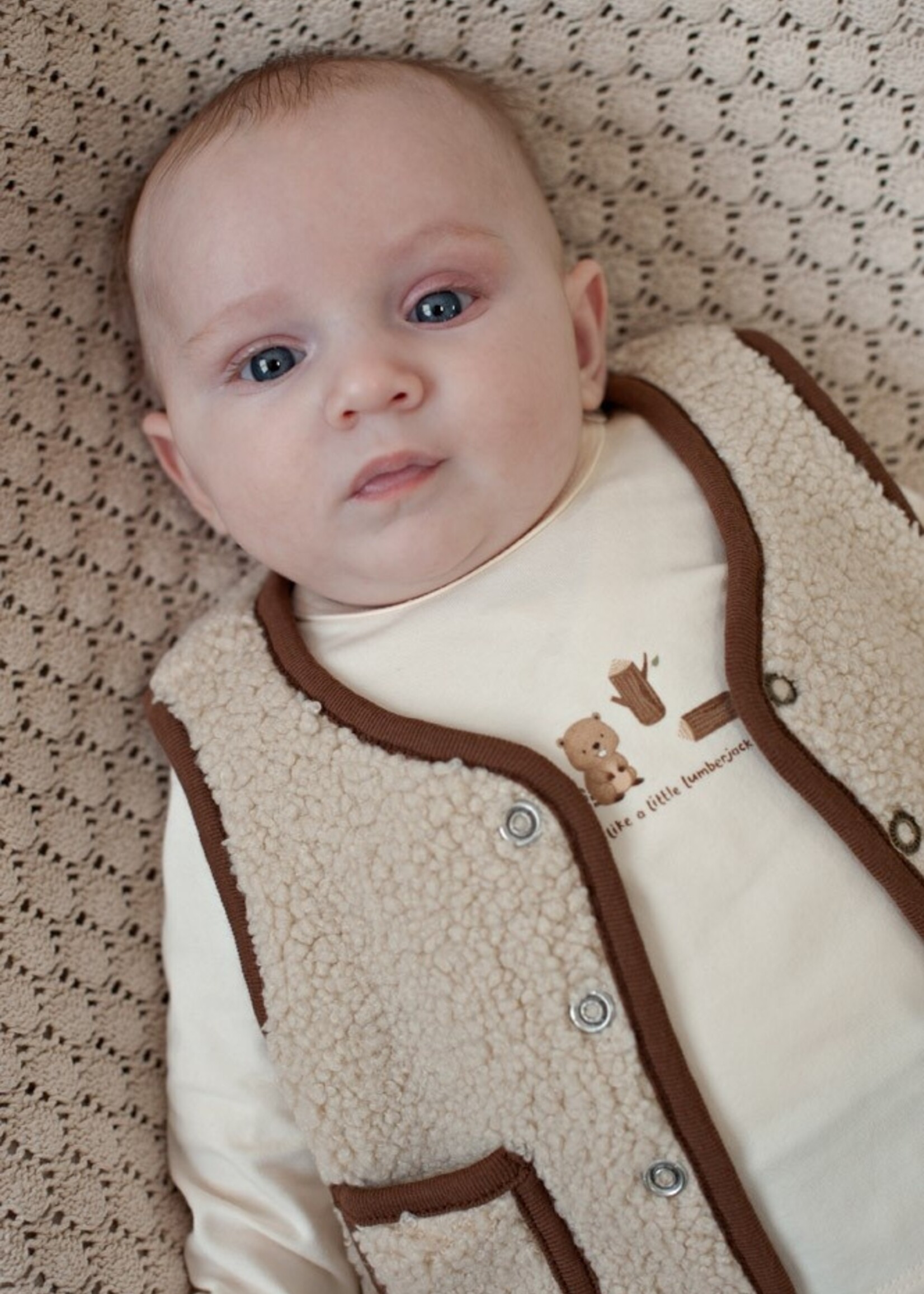 Feetje Feetje | Omkeerbaar teddy gilet - Tiny Timber Tales