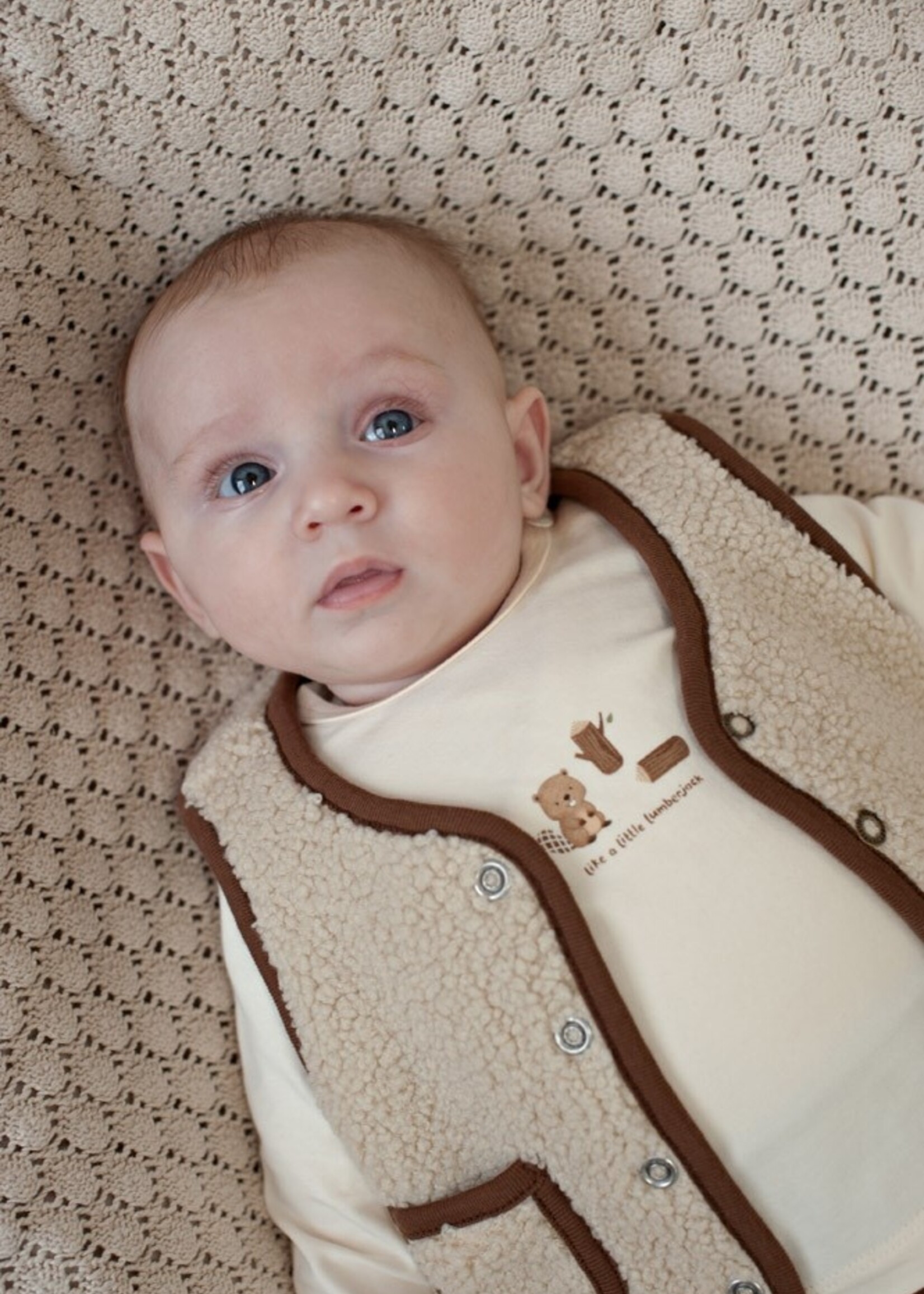 Feetje Feetje | Omkeerbaar teddy gilet - Tiny Timber Tales
