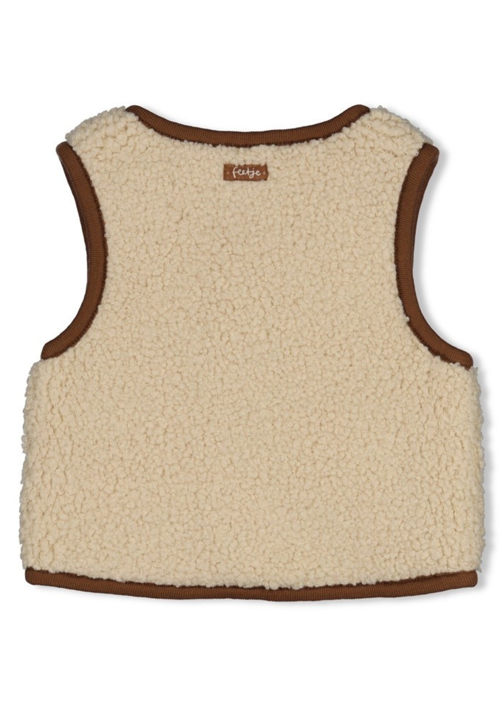 Feetje Feetje | Omkeerbaar teddy gilet - Tiny Timber Tales