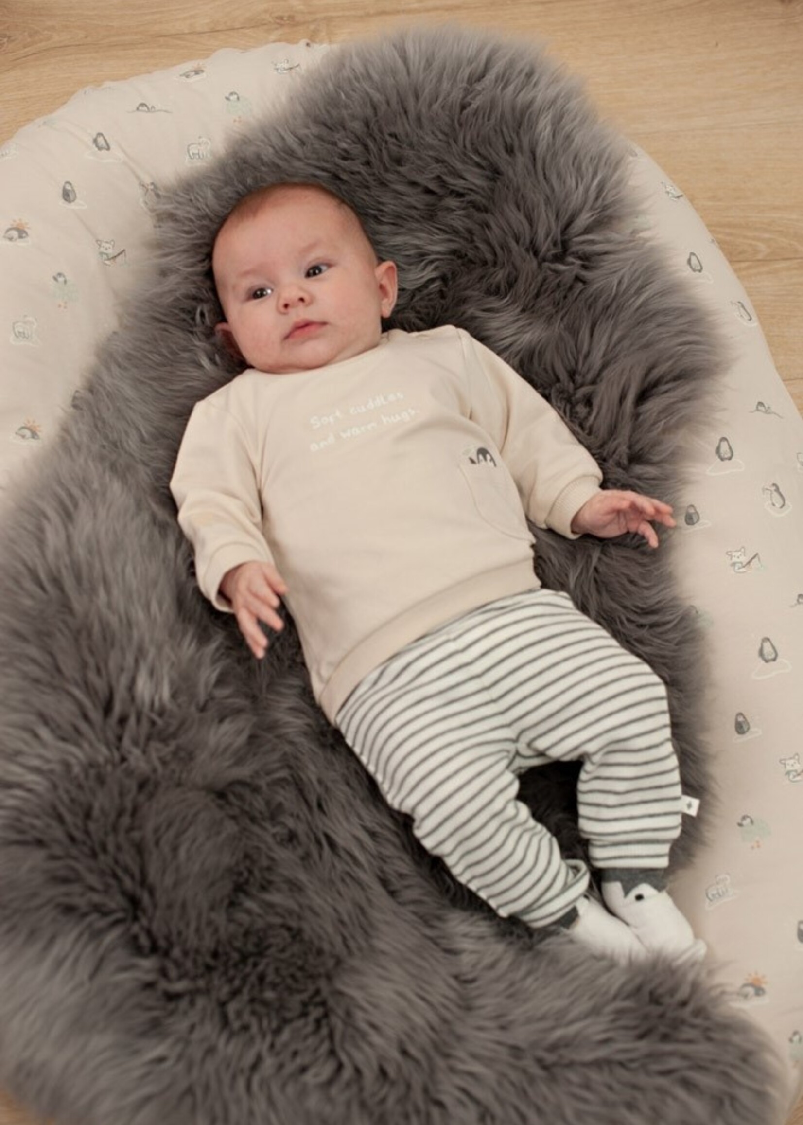 Feetje Feetje | Broek rib met streep - Penguin Cuddles