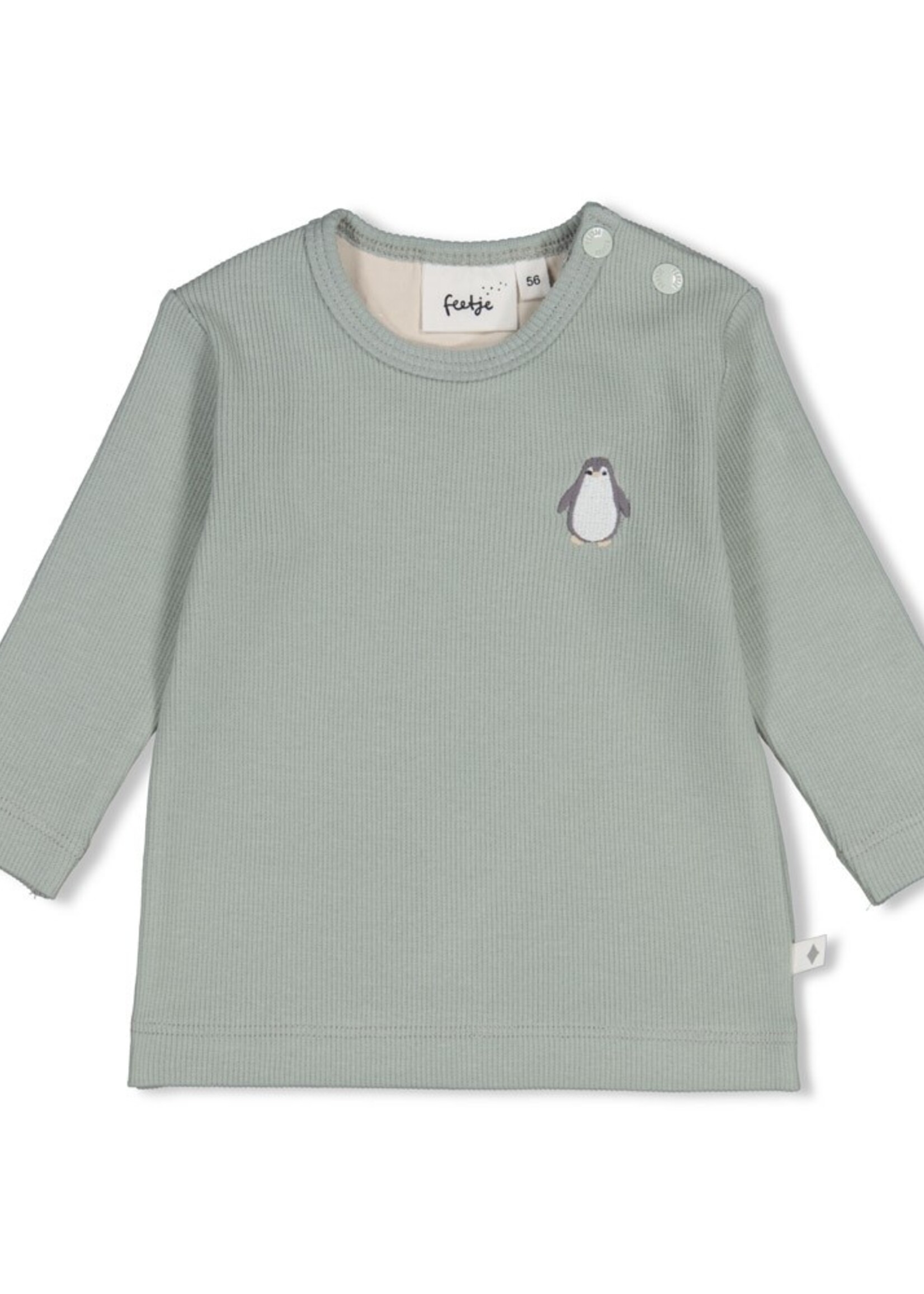 Feetje Feetje | Longsleeve rib - Penguin Cuddles