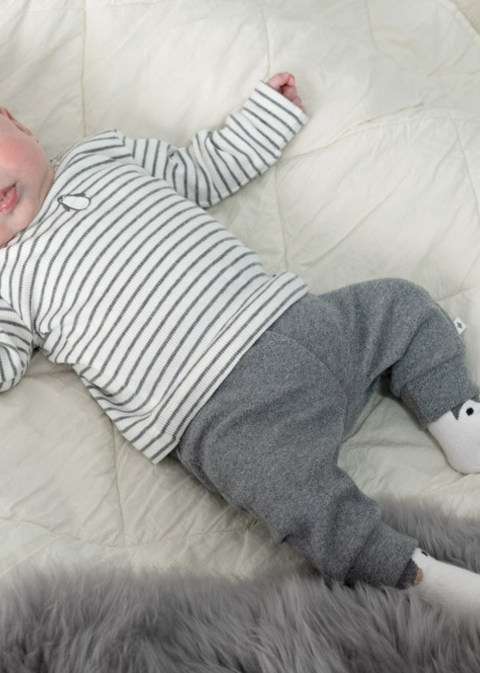 Feetje Feetje | Longsleeve rib met streep - Penguin Cuddles