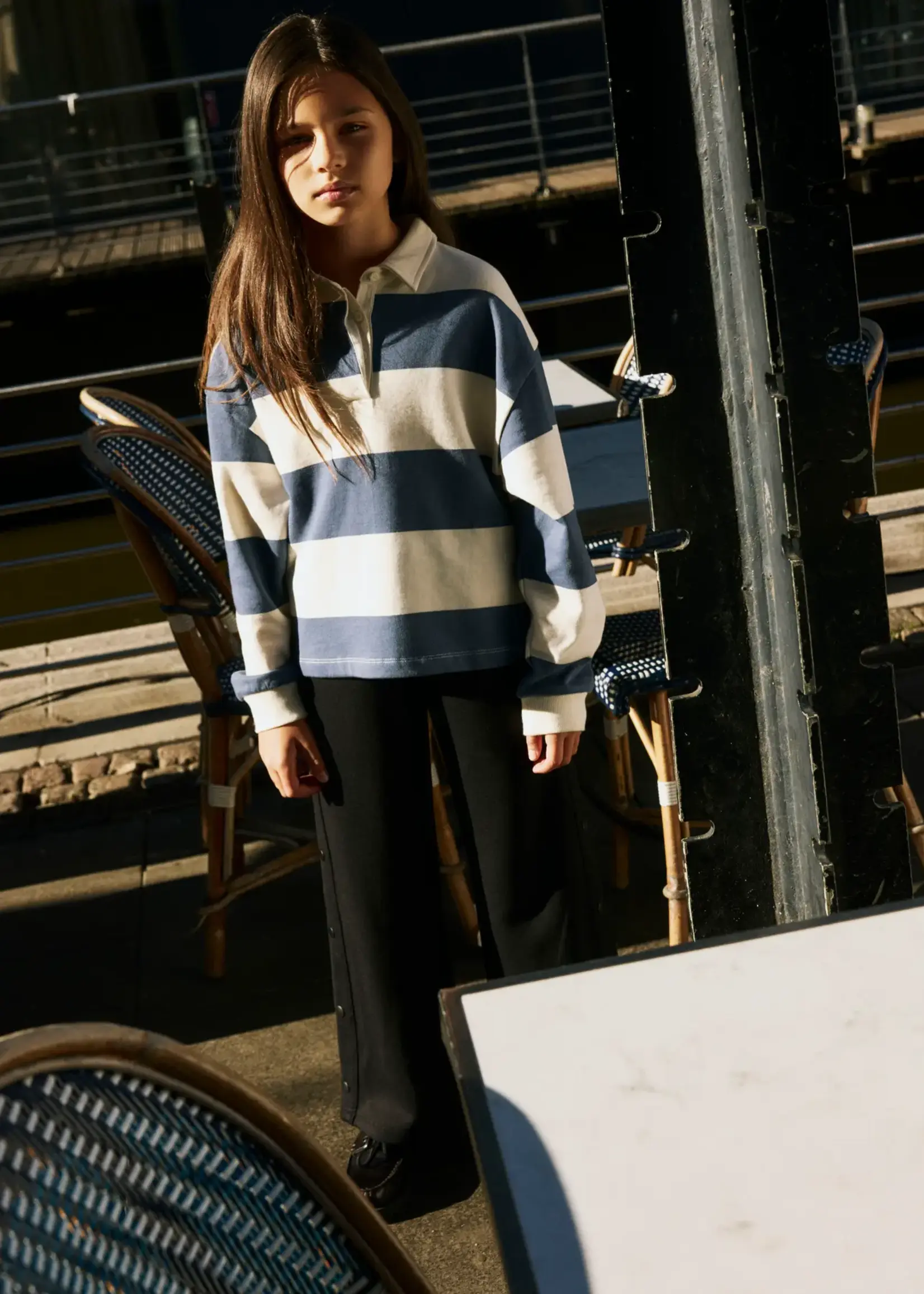 Name It Name It | NKFLIRIK LS RLX POLO SWEAT UNB -  Vintage Indigo